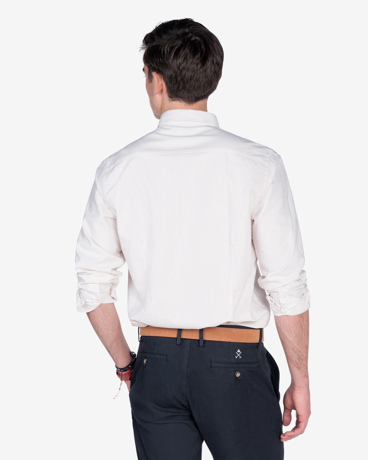 Camisa de hombre slim de rayas - Harper & Neyer - Crudo Crudo-2