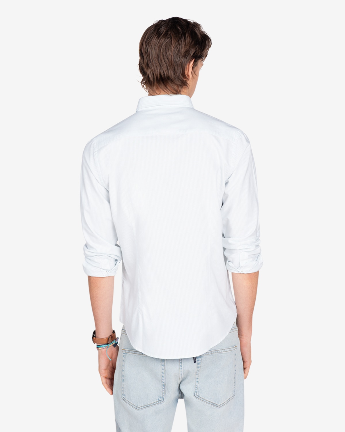 Camisa de hombre slim de rayas - Harper & Neyer - Azul claro Azul claro-2