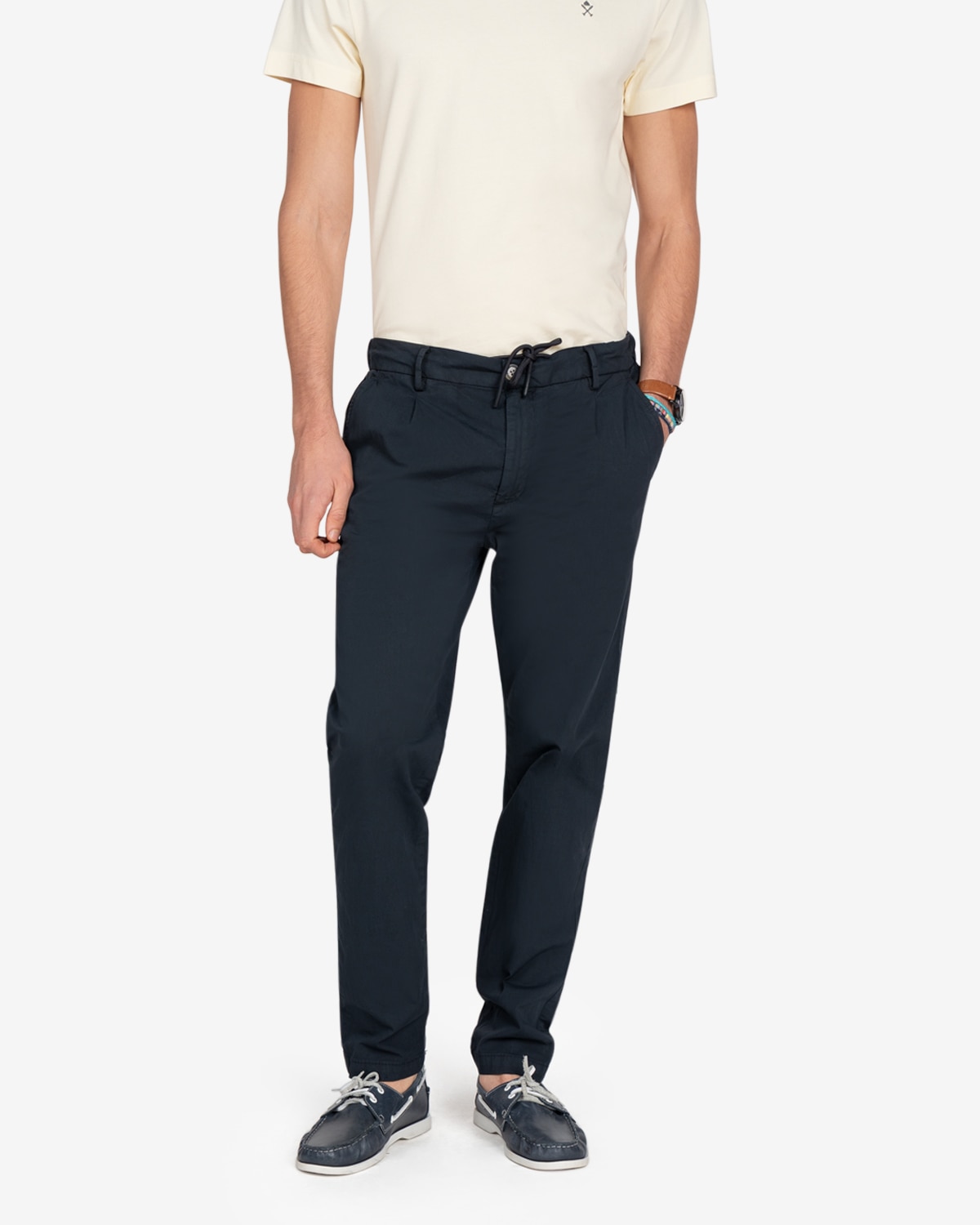 Pantalón de hombre regular liso - Harper & Neyer - Azul marino Azul marino-2