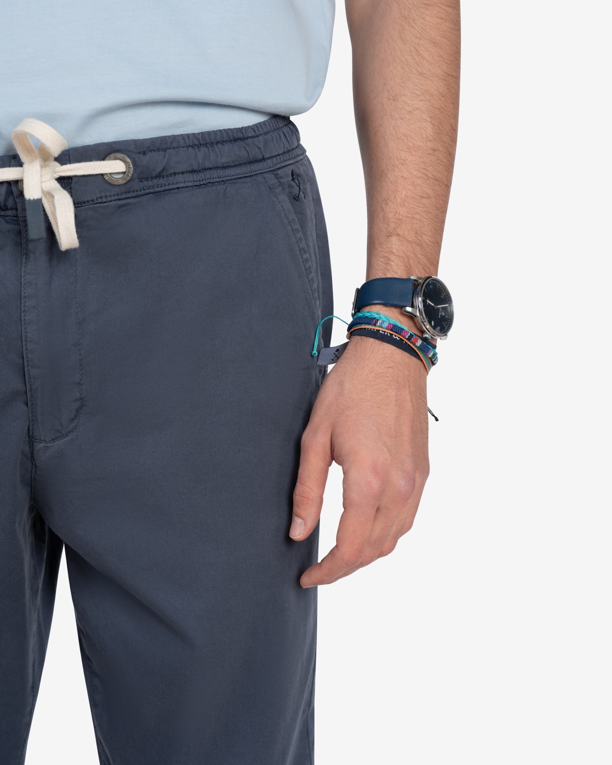 Imagen 4 de Pantalón jogger de hombre regular liso - Harper & Neyer - Azul claro Azul claro