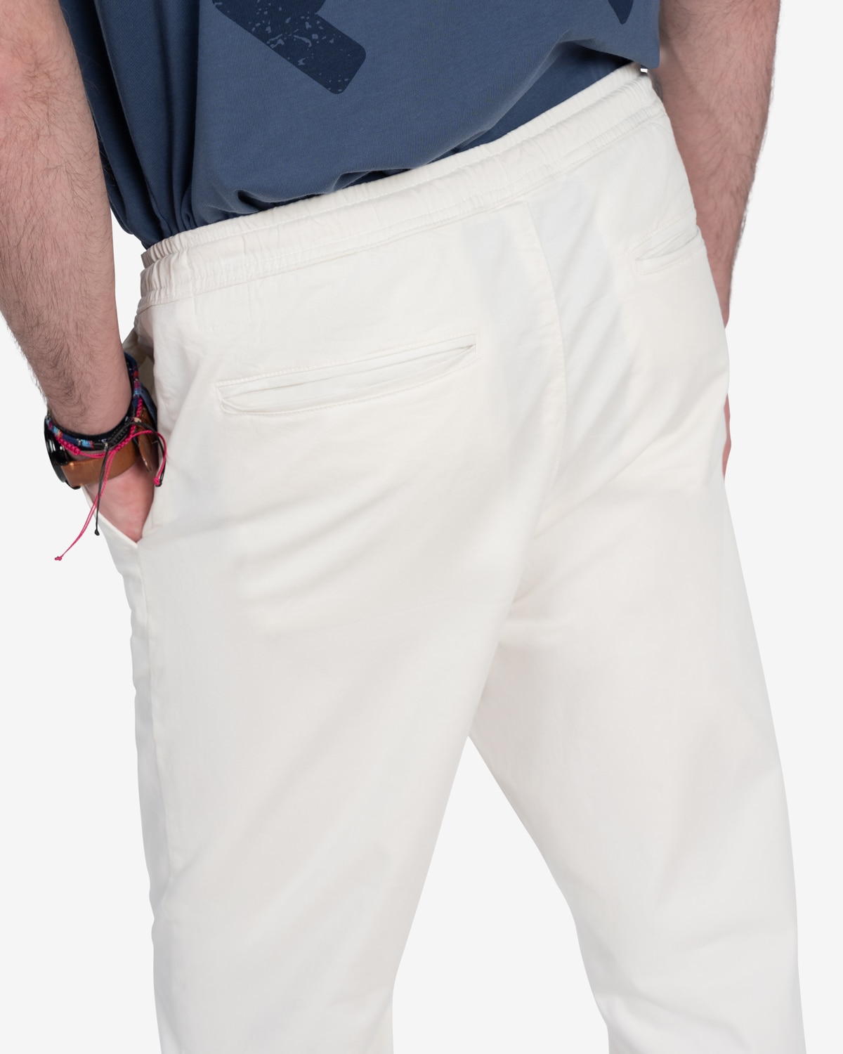 Imagen 4 de Pantalón jogger de hombre regular liso - Harper & Neyer - Blanco Blanco
