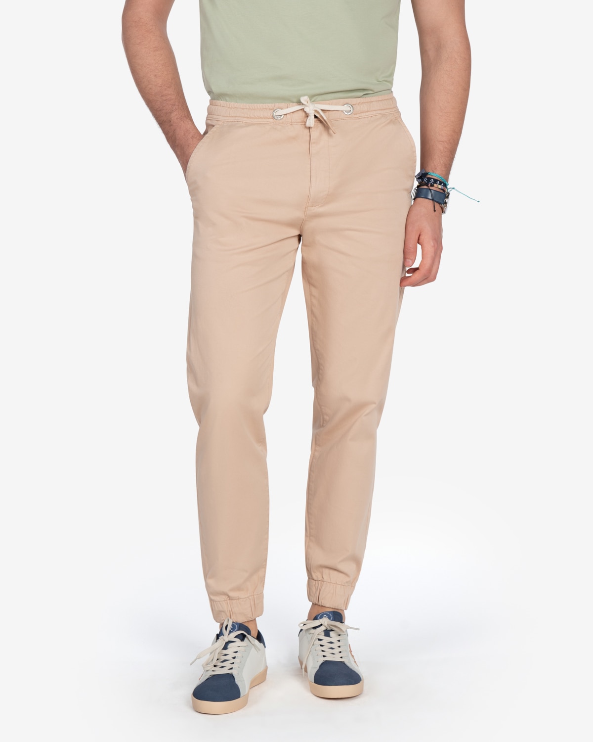 Imagen 2 de Pantalón jogger de hombre regular liso - Harper & Neyer - Crudo Crudo