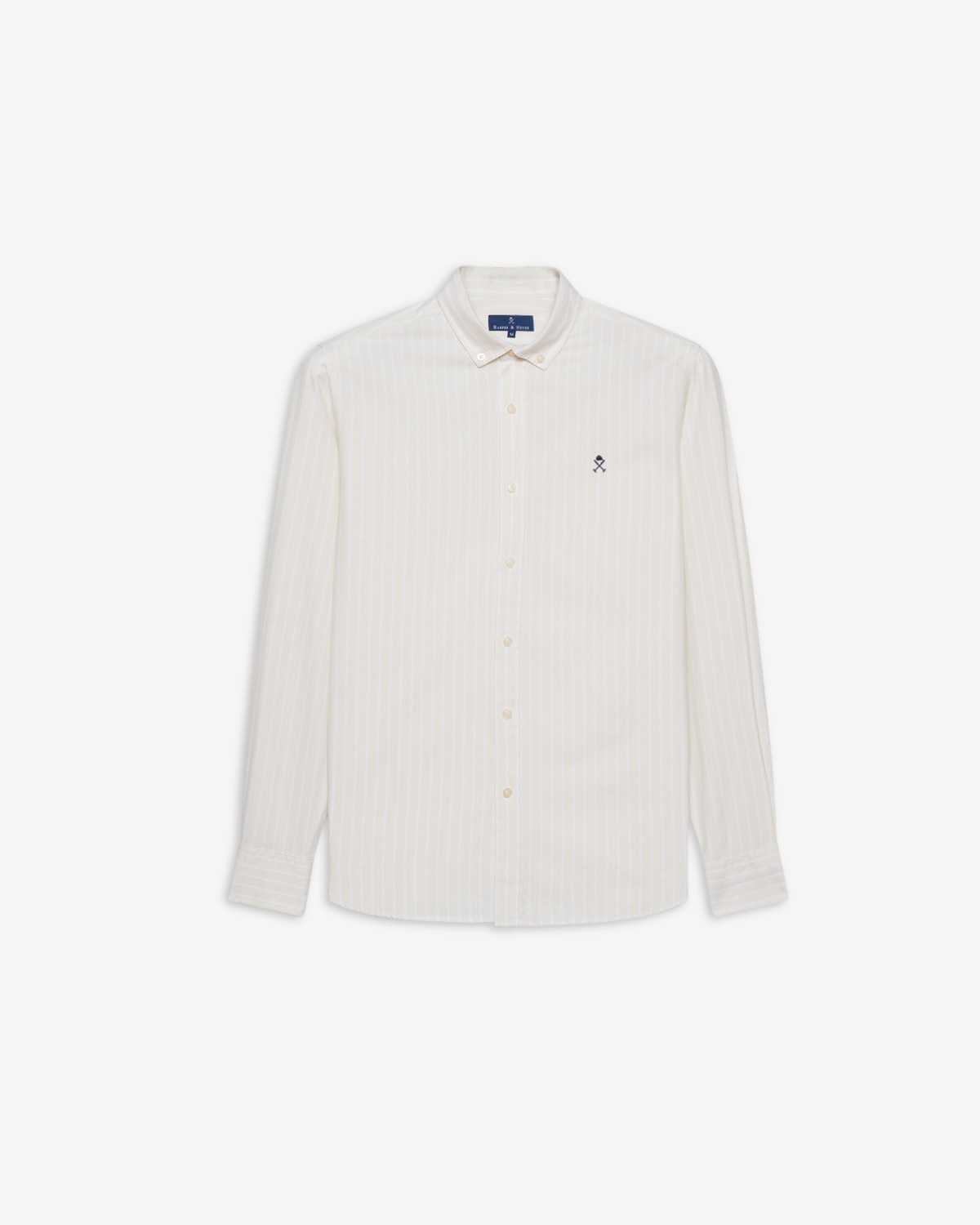 Camisa de hombre slim de rayas - Blanco Blanco-5