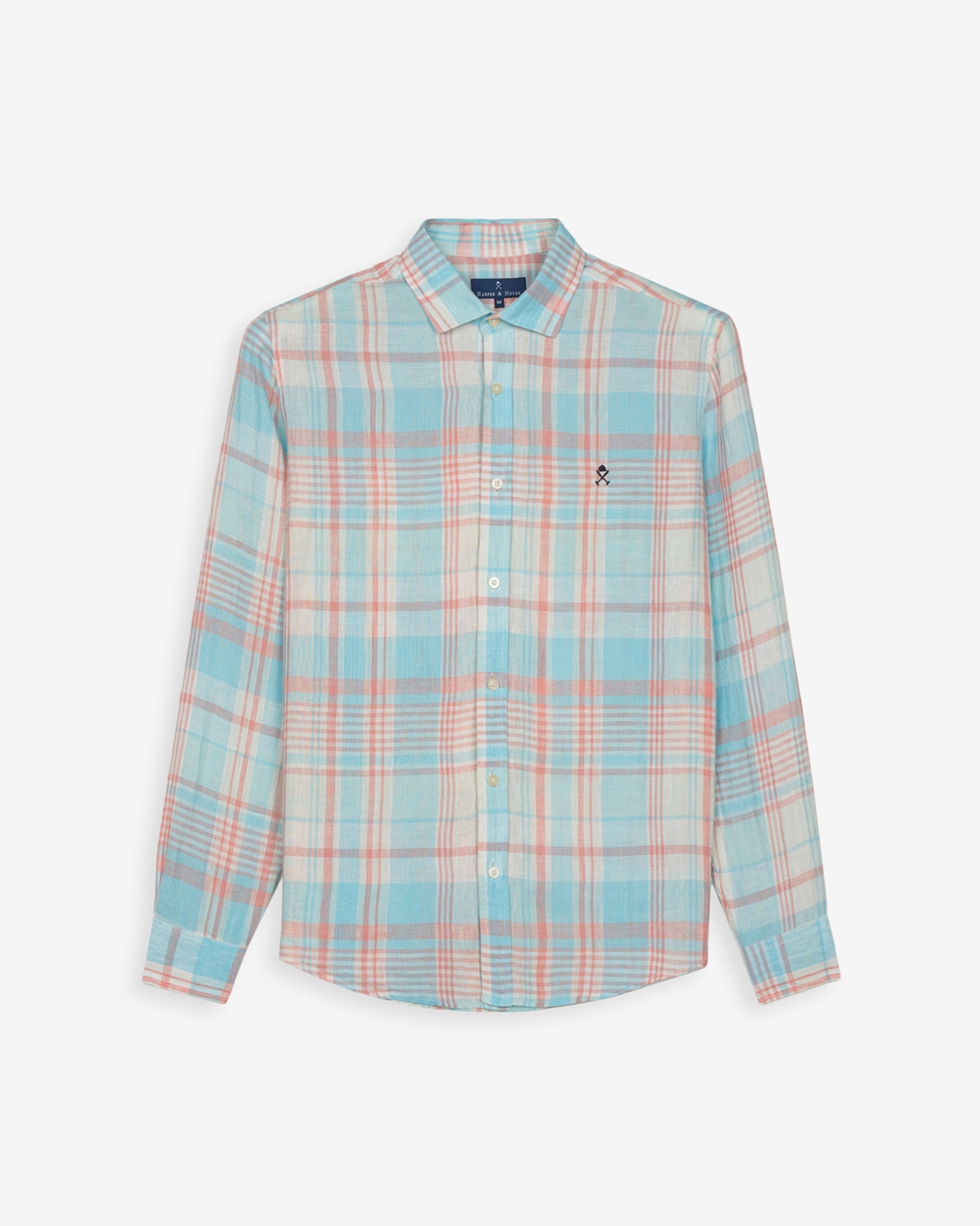 Camisa Oxford de hombre de cuadros - Turquesa Turquesa-5