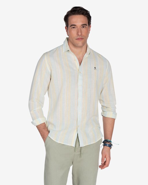 Imagen 0 de Camisa de hombre slim de rayas