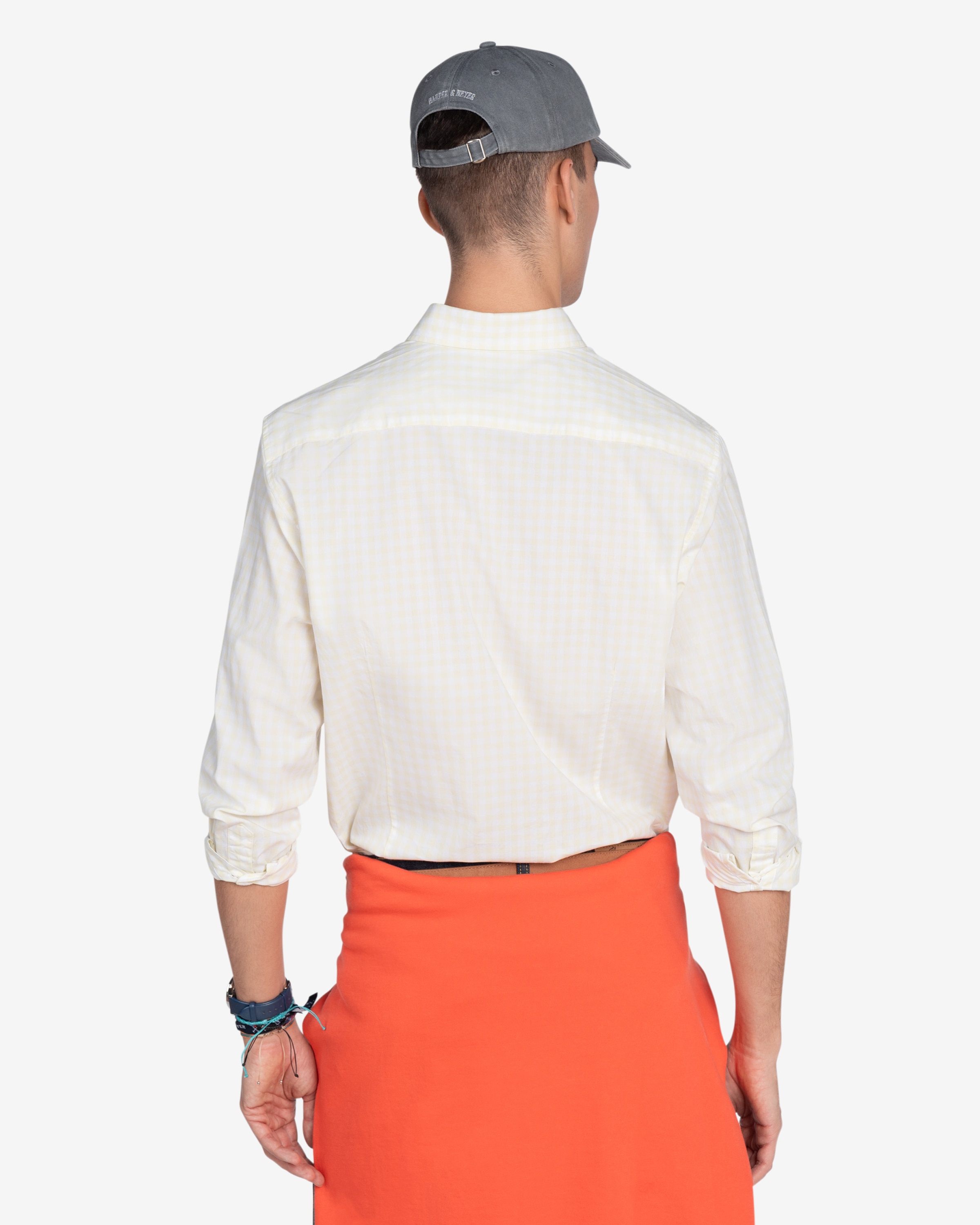 Camisa de hombre slim de cuadros - Amarillo Amarillo-2