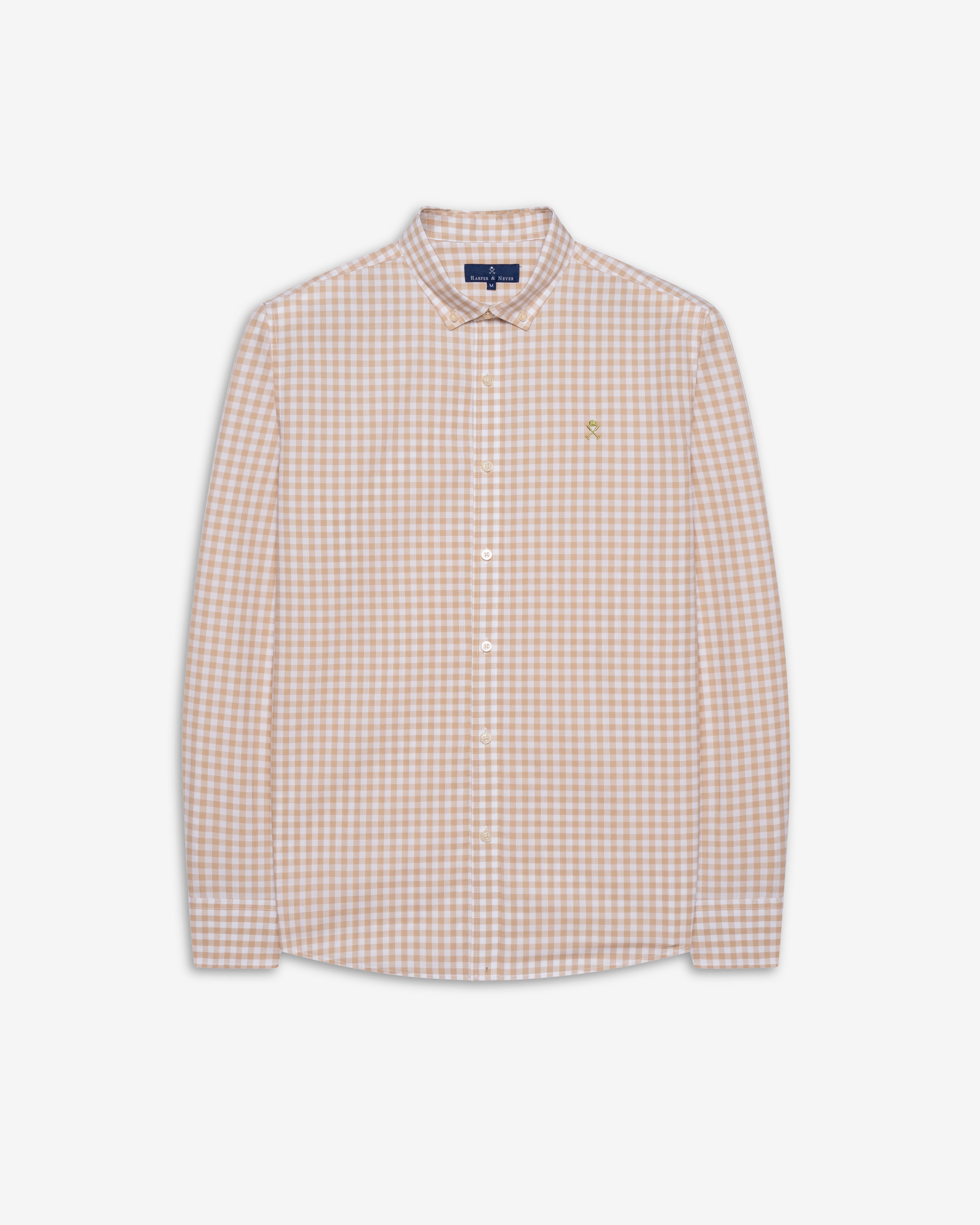 Camisa de hombre slim de cuadros - Crudo Crudo-5