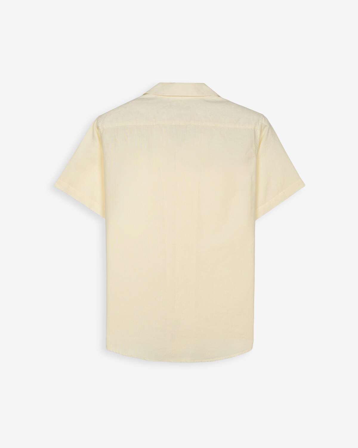 Camisa de lino de hombre lisa - Amarillo Amarillo-6