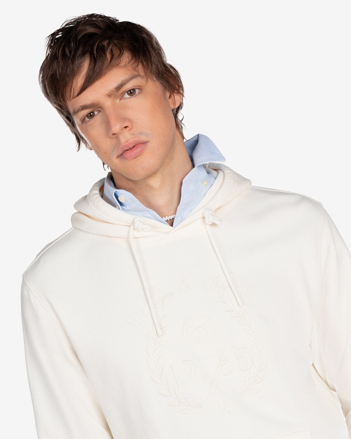 Sudadera de hombre en con dibujo frontal - Harper & Neyer - Crudo Crudo-3