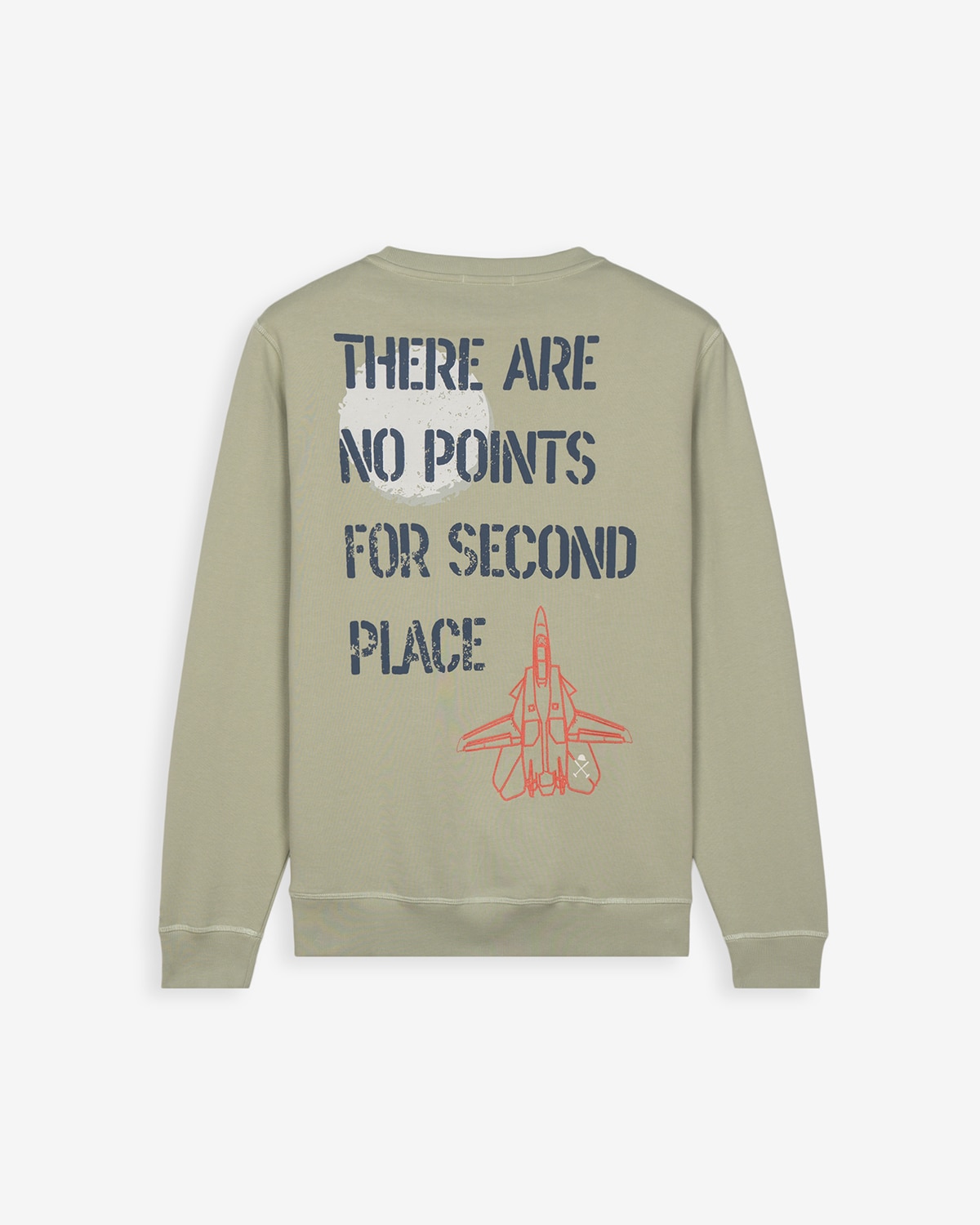 Sudadera de hombre sin capucha con estampado grande - Harper & Neyer - Verde militar Verde militar-6