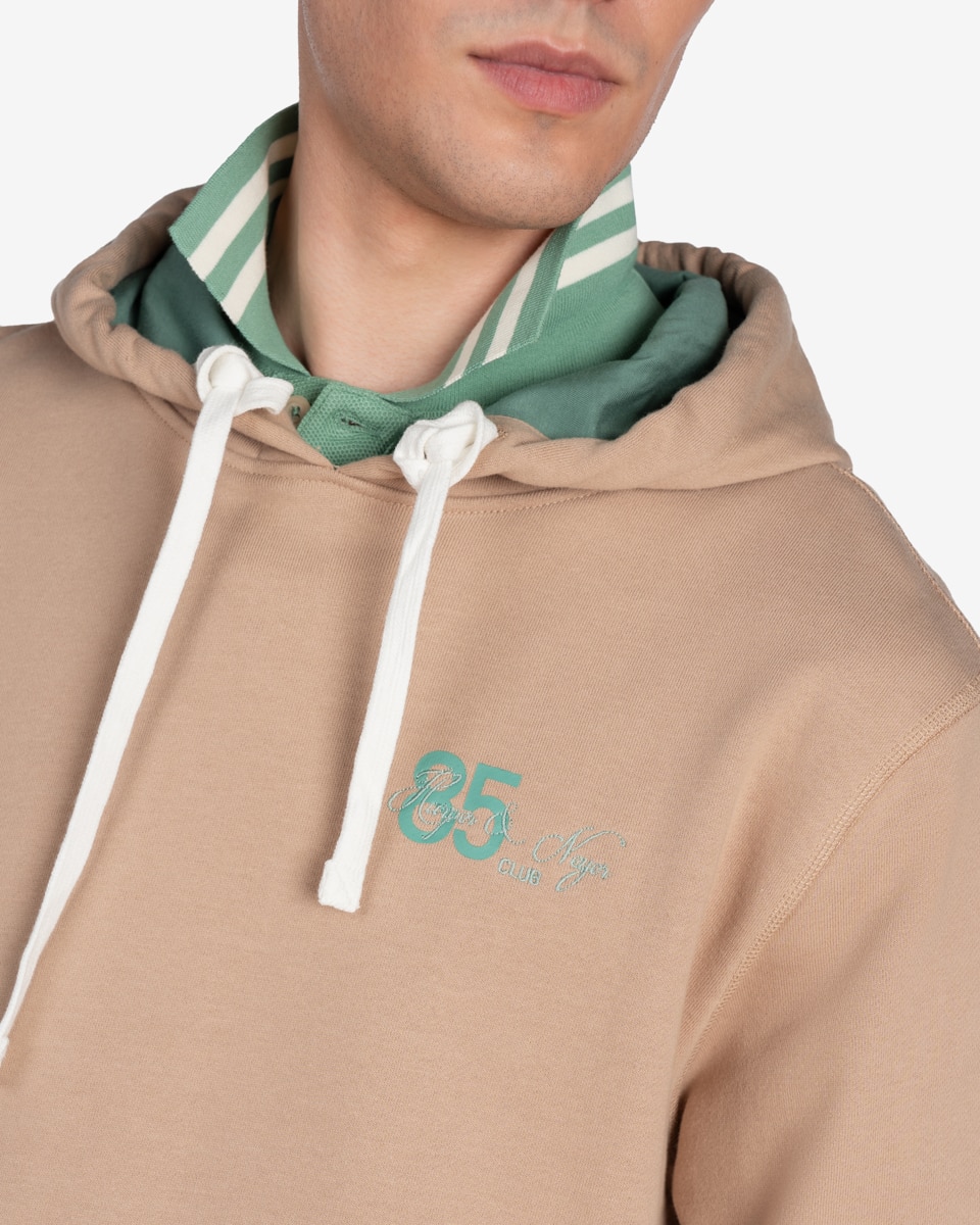 Sudadera de hombre con capucha con estampado grande - Harper & Neyer - Beige Beige-4
