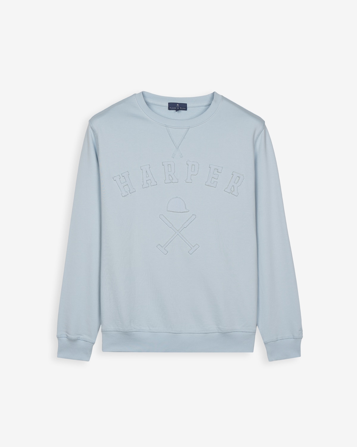 Sudadera de hombre con cuello redondo con dibujo frontal - Harper & Neyer - Gris claro Gris claro-5