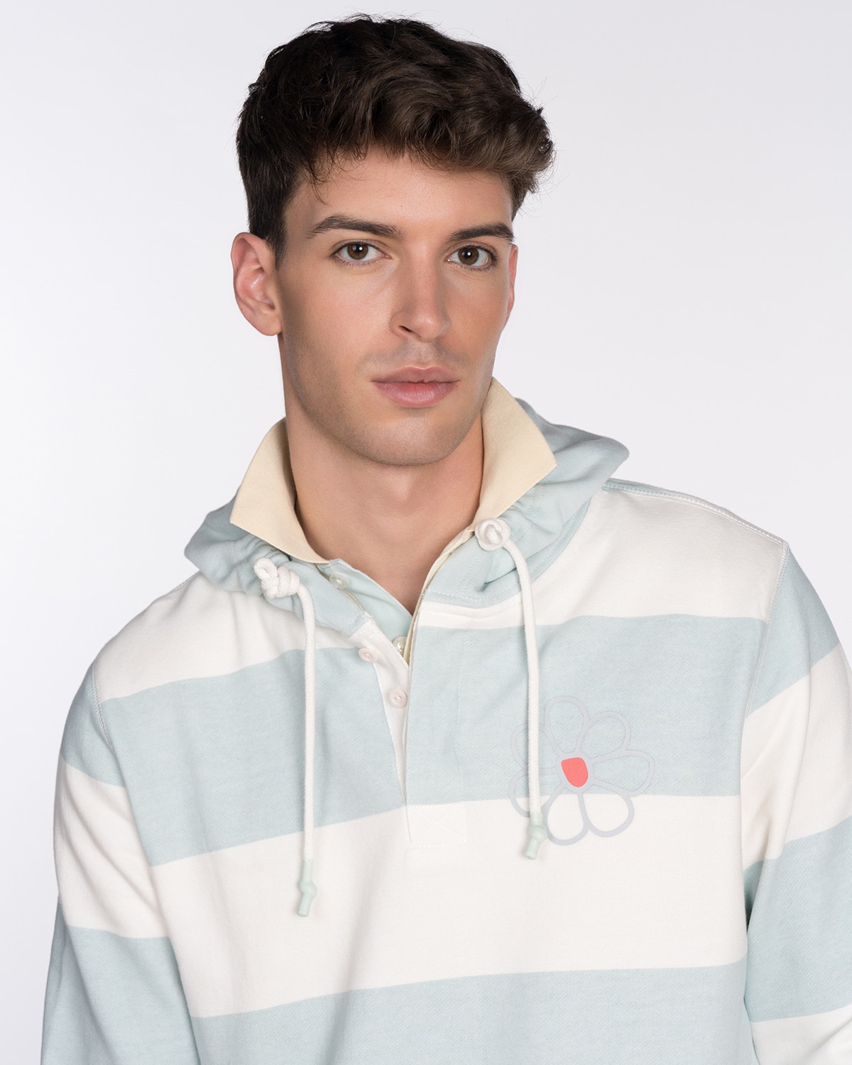 Sudadera de hombre con capucha de rayas - Harper & Neyer - Turquesa Turquesa-4
