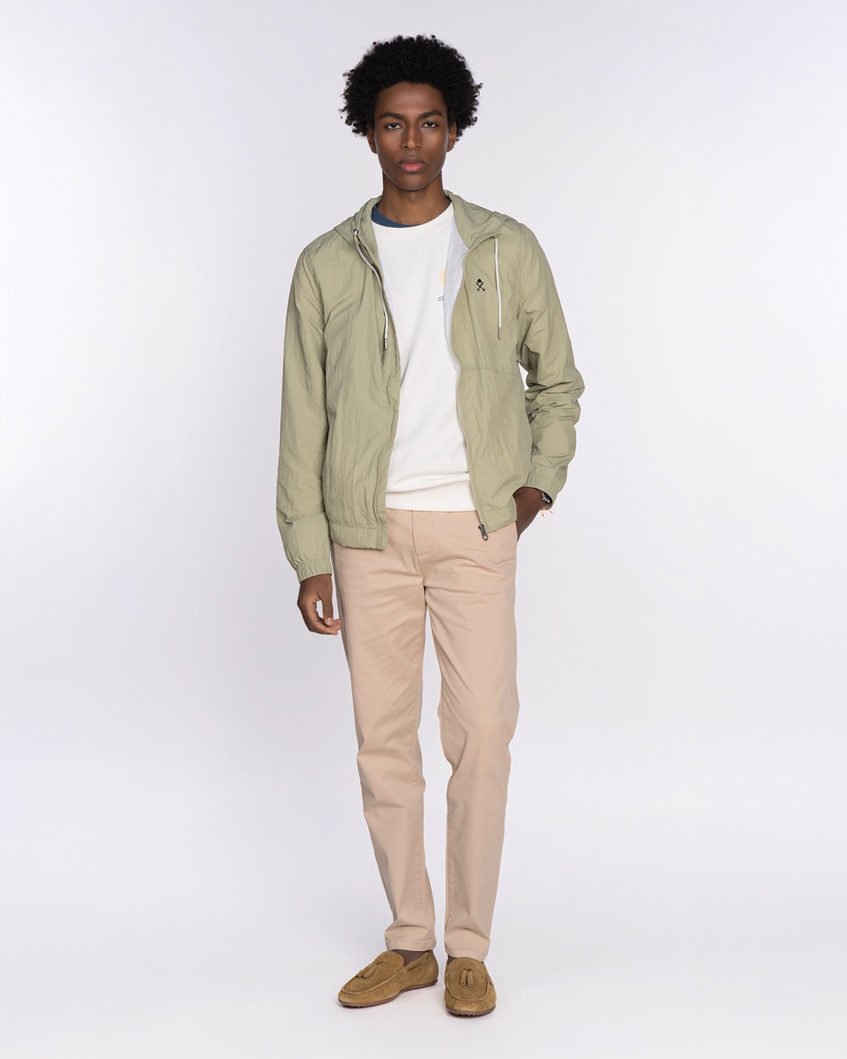 Chubasquero de hombre de color verde militar liso - Harper & Neyer - Verde militar Verde militar-5