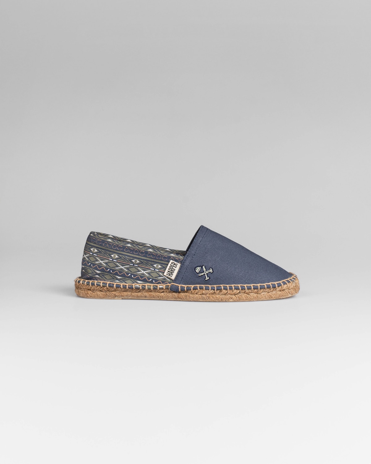 Harper & Neyer - Alpargatas de hombre con punta redonda con estampado étnico.