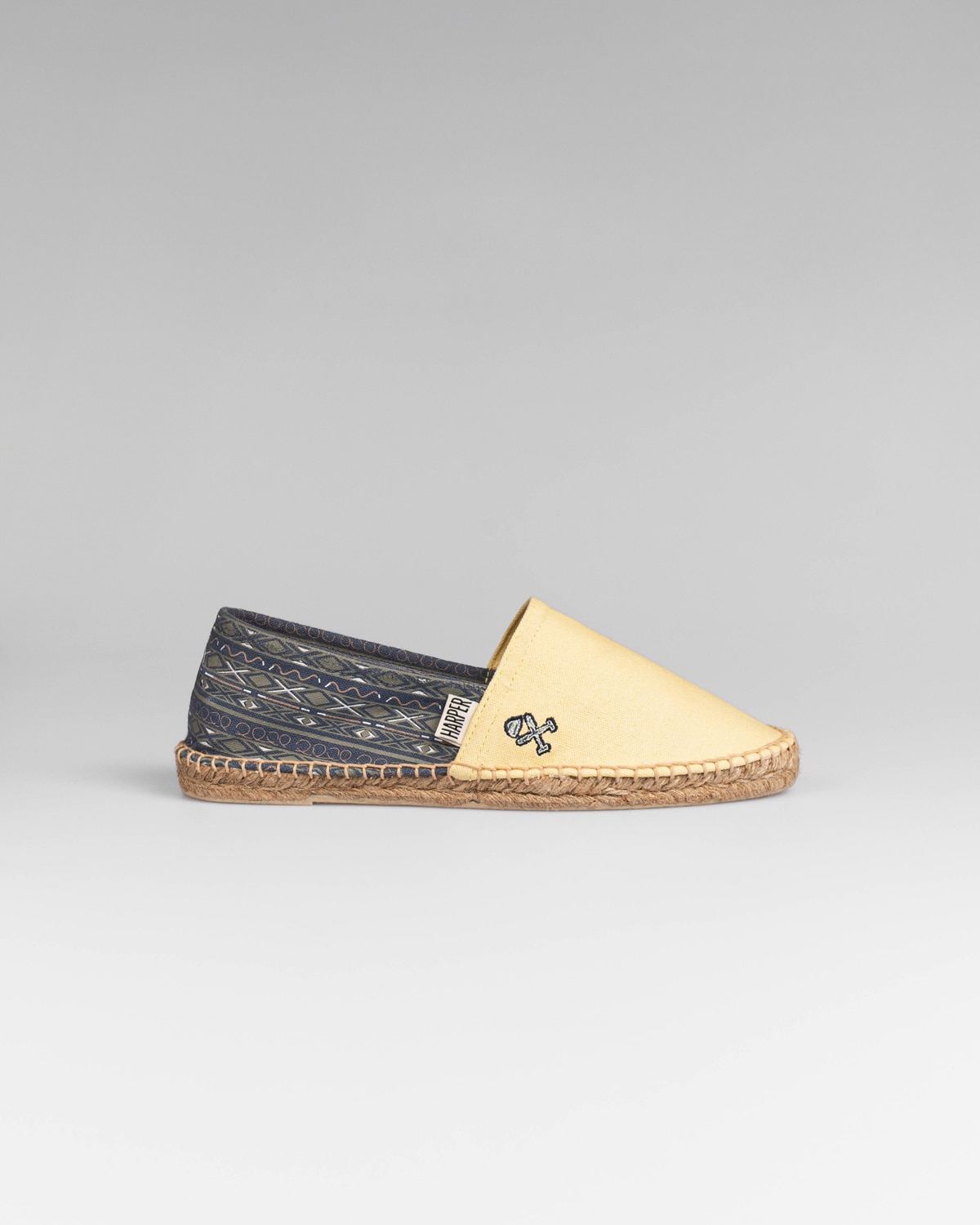 Imagen 0 de Alpargatas de hombre con punta redonda con estampado étnico Azul/Beige