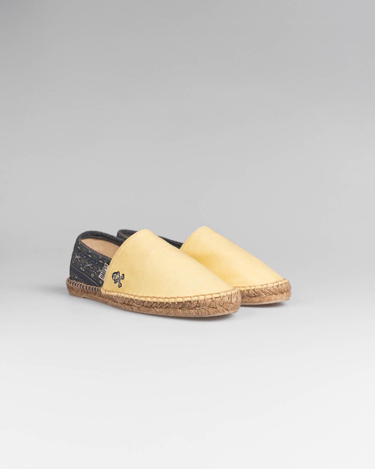 Alpargatas de hombre con punta redonda con estampado étnico - Harper & Neyer - Azul/Beige Azul/Beige-4