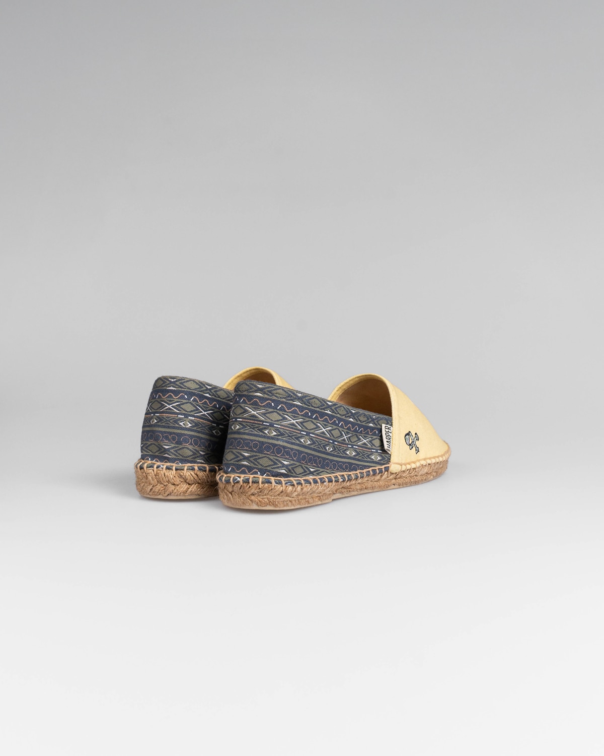 Alpargatas de hombre con punta redonda con estampado étnico - Harper & Neyer - Azul/Beige Azul/Beige-3