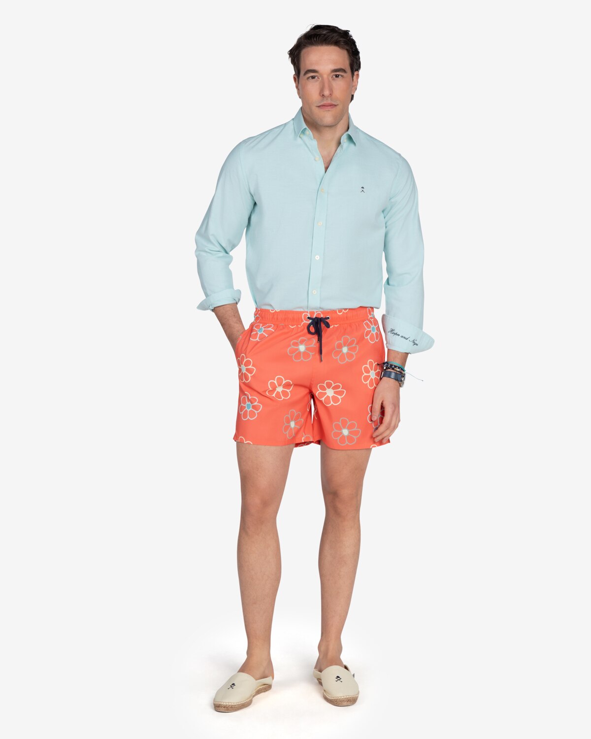 Bañador tipo bermuda con multiestampado - Harper & Neyer - Coral Coral-1