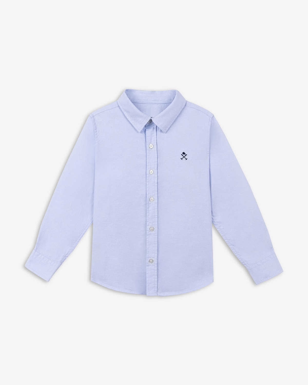 Imagen 0 de Camisa de niño con botones de algodón Azul claro
