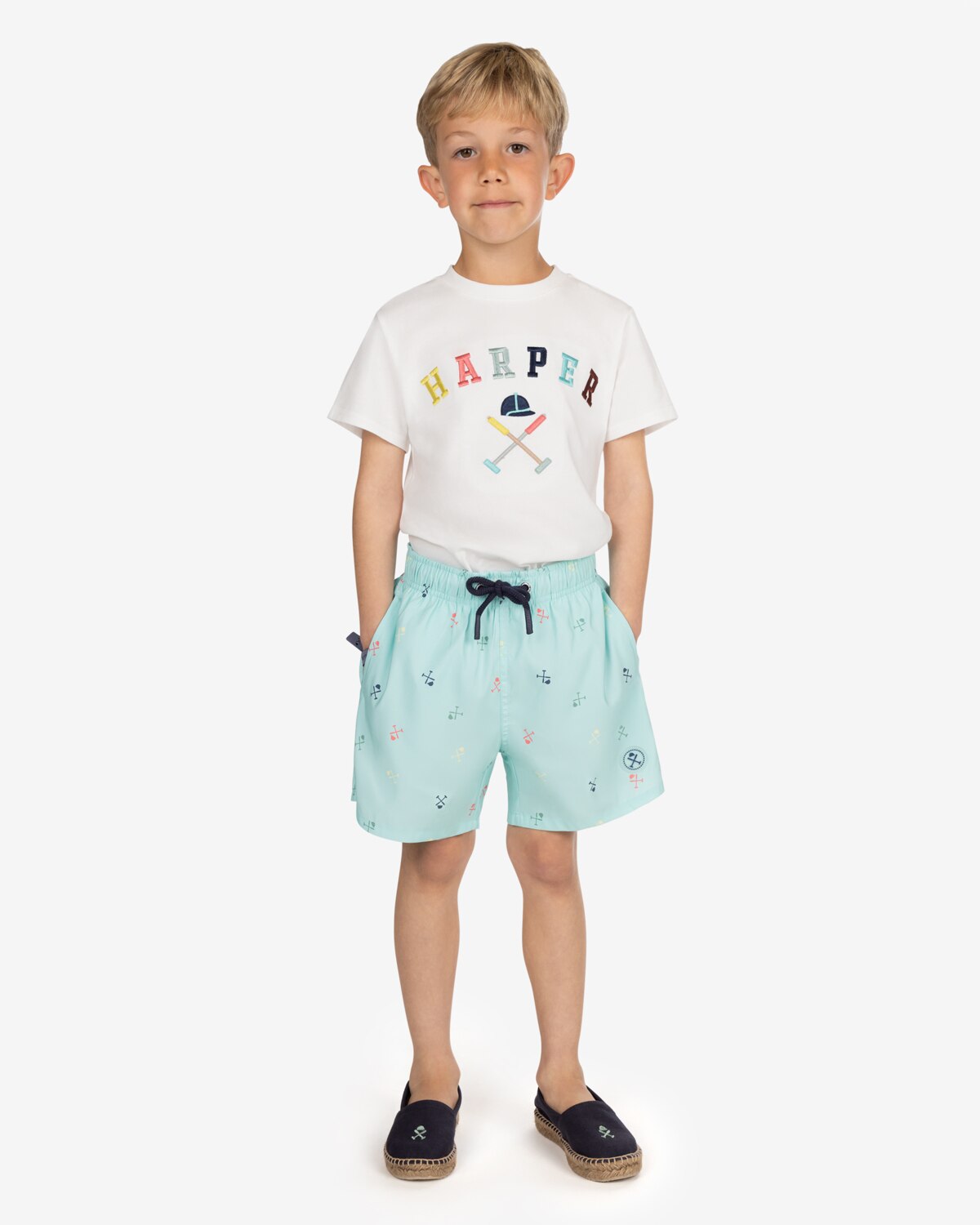 Bañador de bermuda de niño - Harper & Neyer - Amarillo Turquesa-4