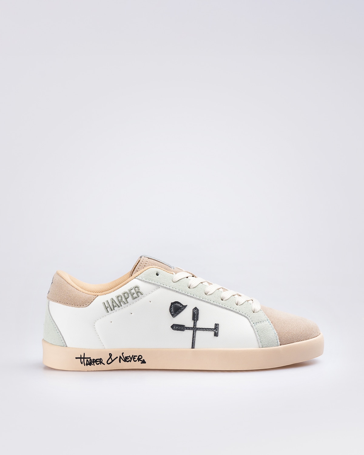 Imagen 0 de Zapatillas de piel de hombre con punta redonda Blanco
