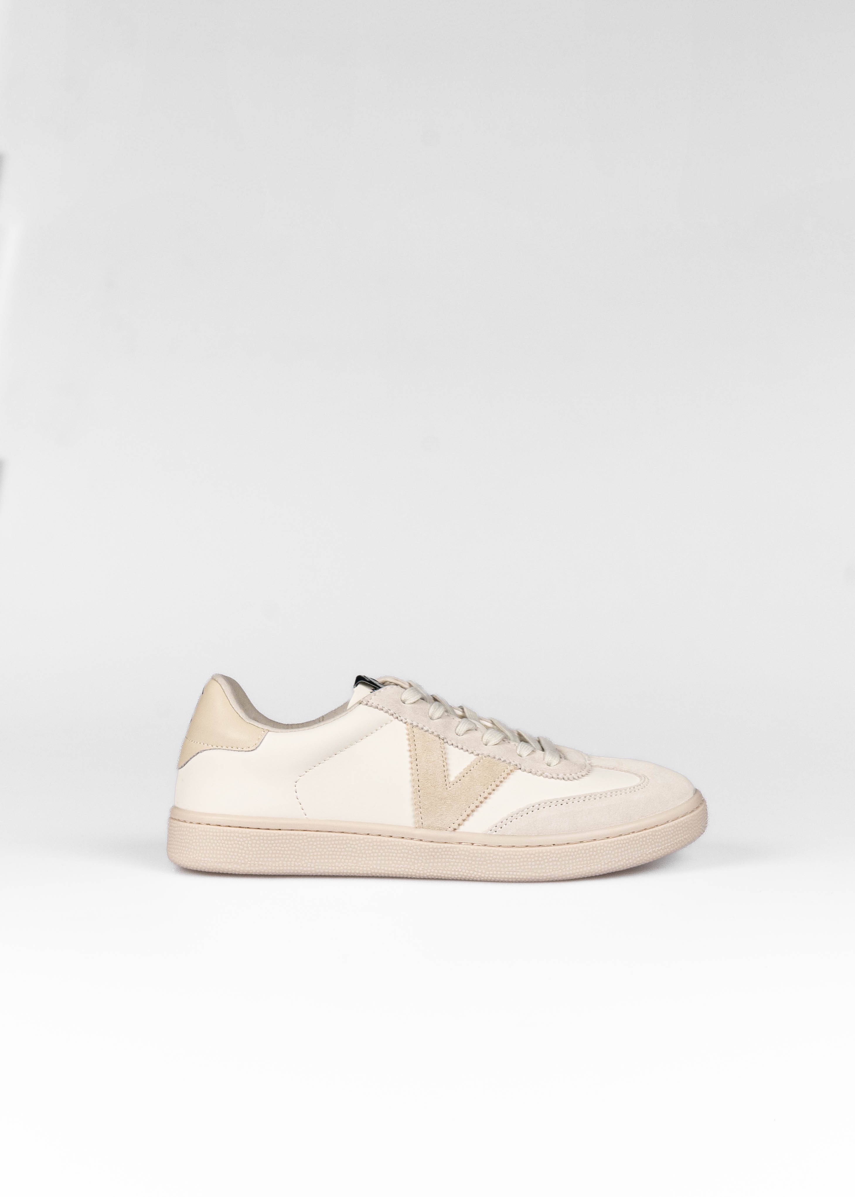 Zapatillas de piel de hombre con punta redonda - Harper & Neyer - Beige / Blanco Beige / Blanco-1