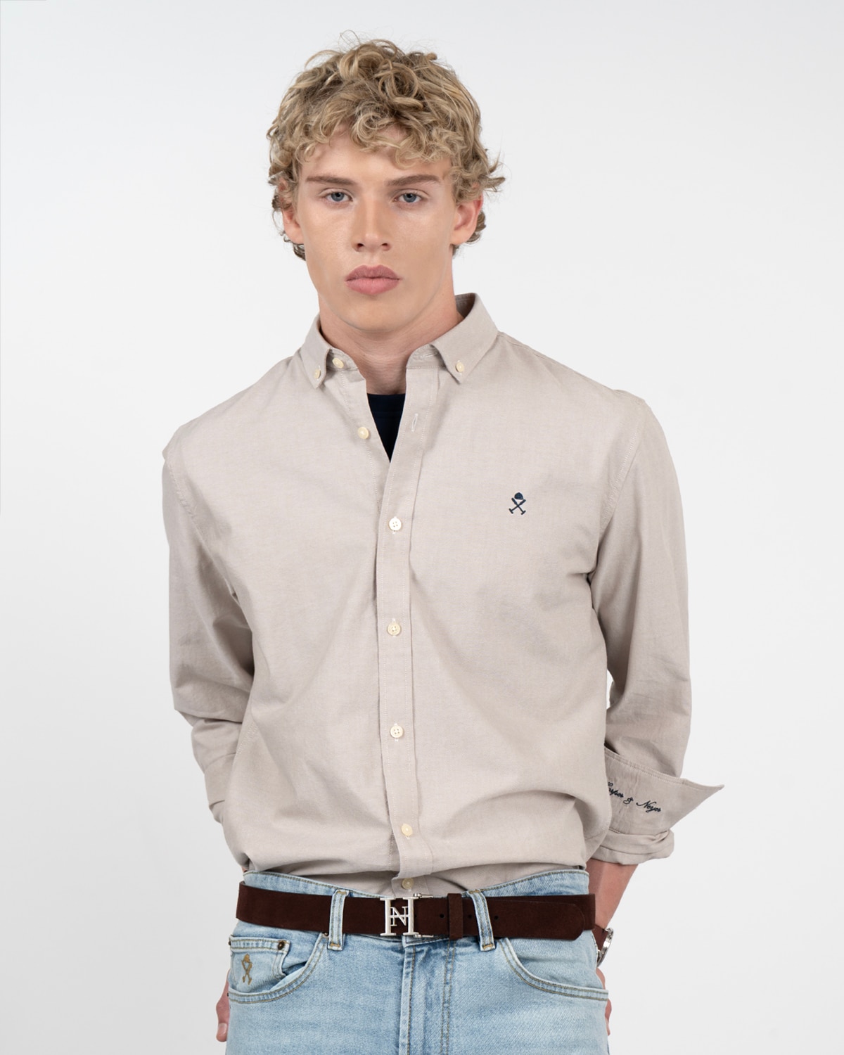 Camisa icon colors de algodón - Harper & Neyer - Beige Beige-1