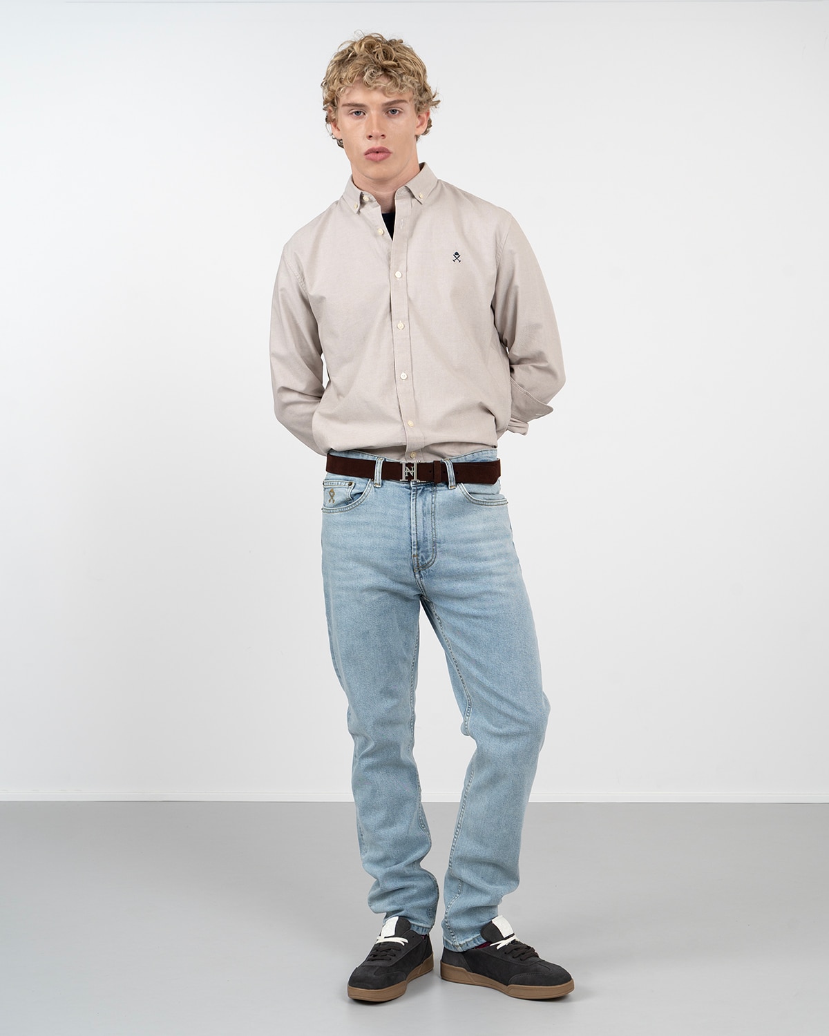 Camisa icon colors de algodón - Harper & Neyer - Beige Beige-3