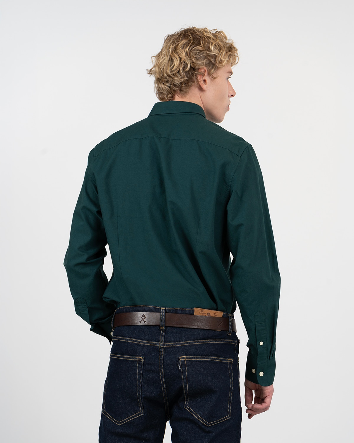 Camisa icon colors de algodón - Harper & Neyer - Verde oscuro Verde oscuro-2