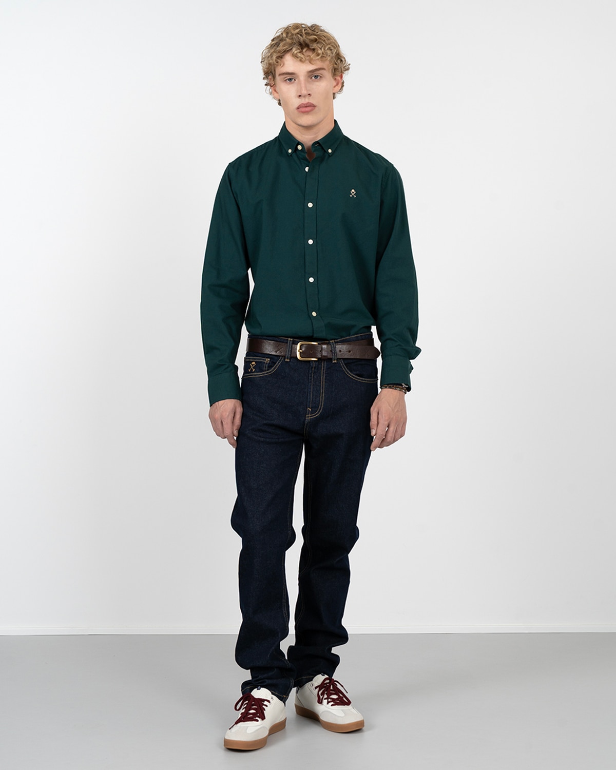 Camisa icon colors de algodón - Harper & Neyer - Verde oscuro Verde oscuro-3