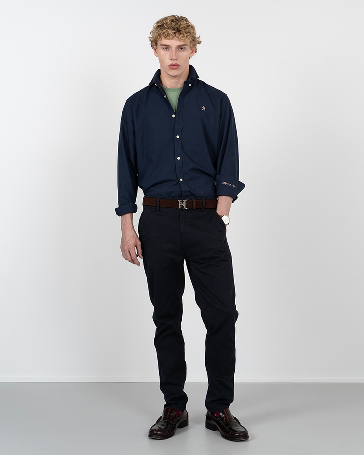 Camisa icon colors de algodón - Harper & Neyer - Azul marino Azul marino-3