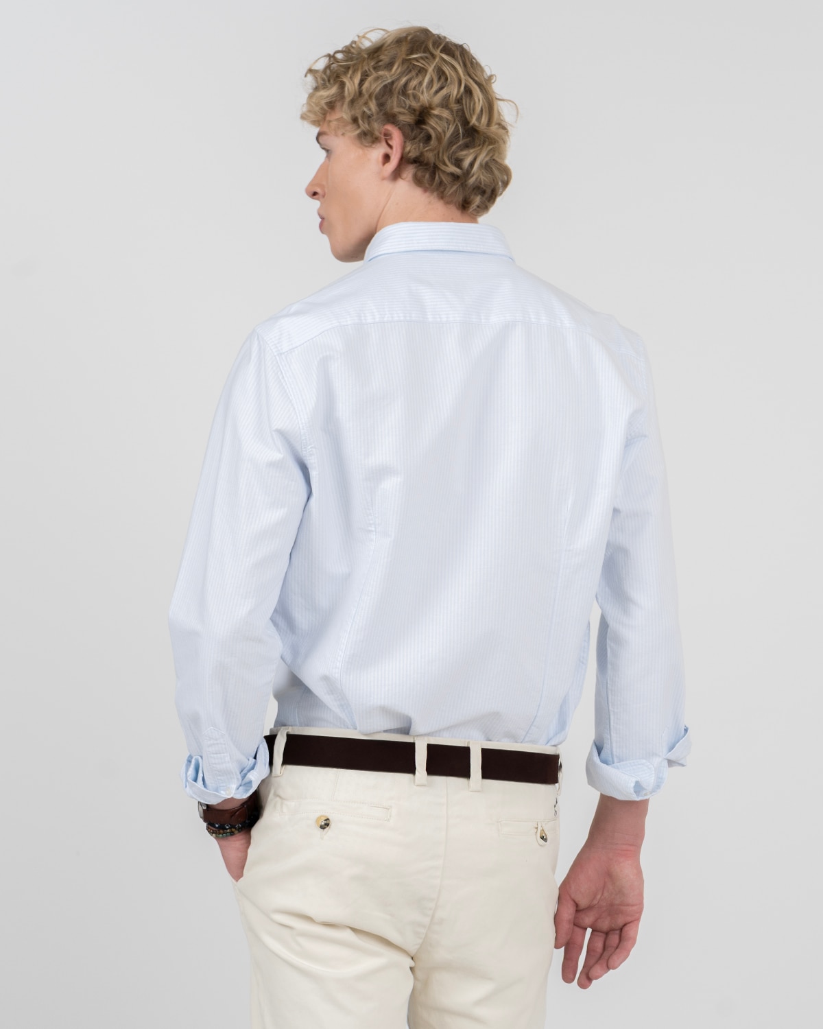 Imagen 2 de Camisa mediterraneo de algodón a rayas - Harper & Neyer - Azul claro Azul claro