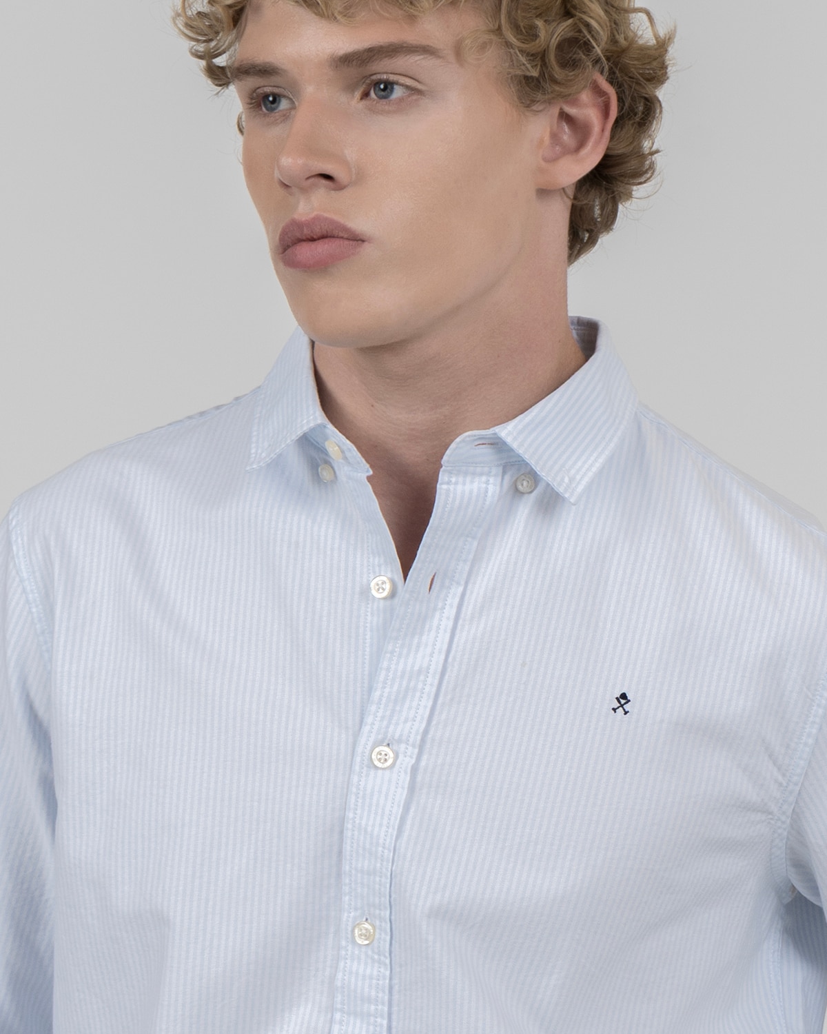 Imagen 4 de Camisa mediterraneo de algodón a rayas - Harper & Neyer - Azul claro Azul claro