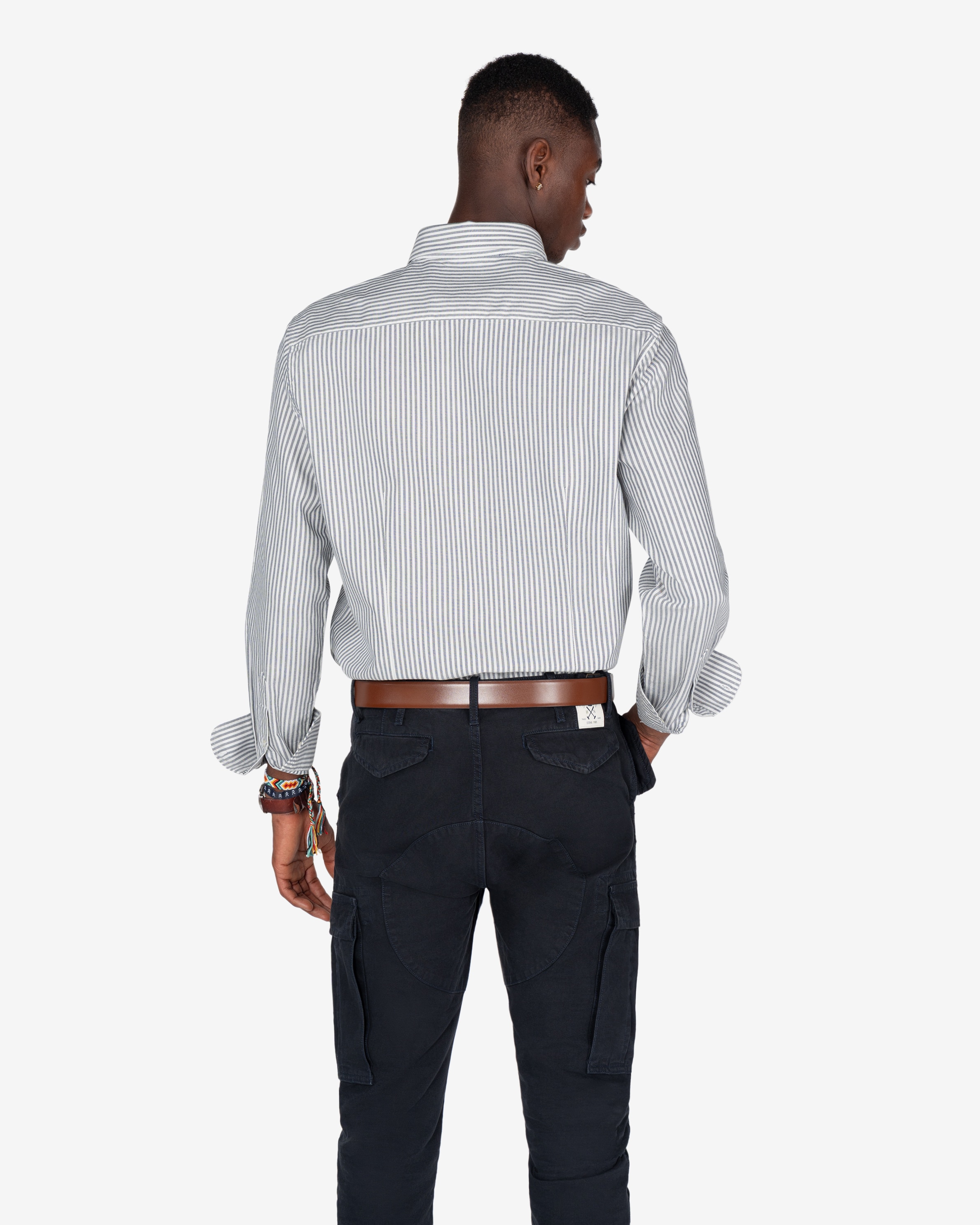 Imagen 2 de Camisa oxford de hombre de rayas - Harper & Neyer - Azul marino Azul marino