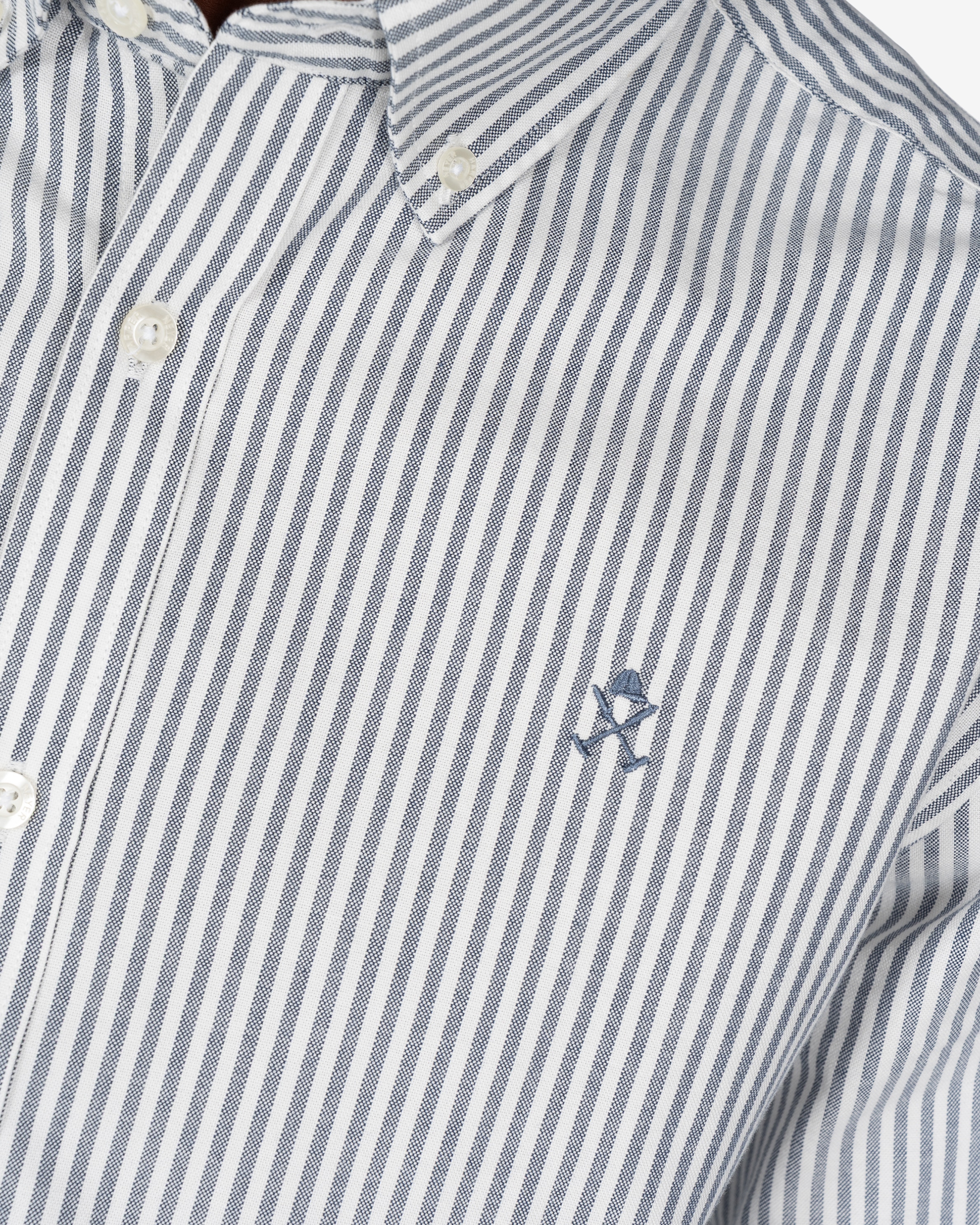 Imagen 4 de Camisa oxford de hombre de rayas - Harper & Neyer - Azul marino Azul marino