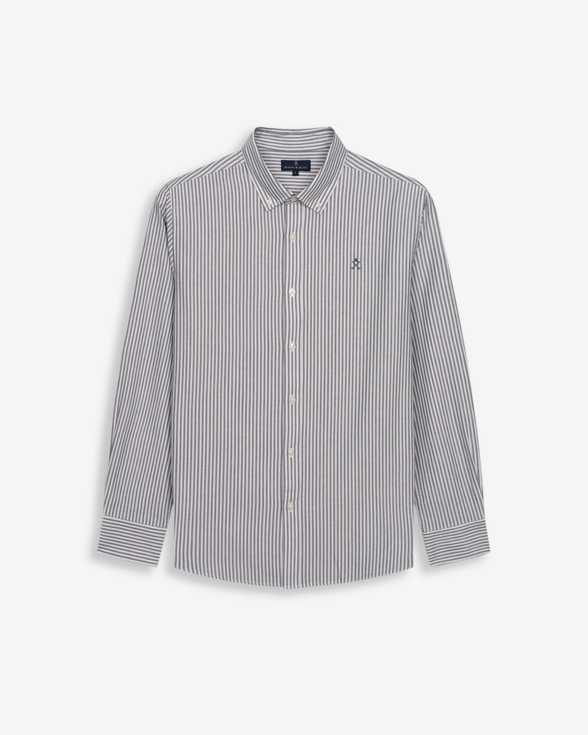 Imagen 6 de Camisa oxford de hombre de rayas - Harper & Neyer - Azul marino Azul marino