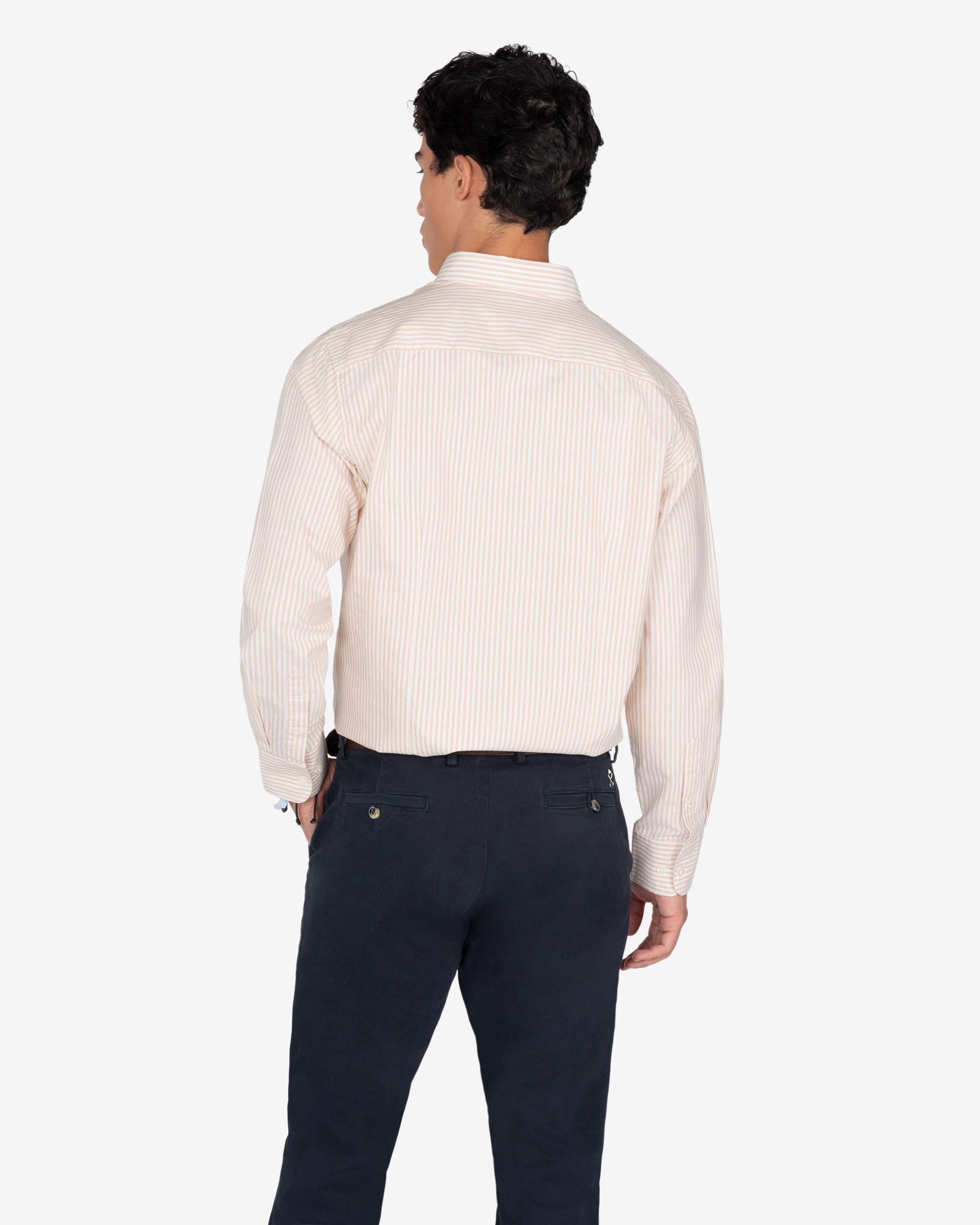 Imagen 2 de Camisa oxford de hombre de rayas - Harper & Neyer - Crudo Crudo