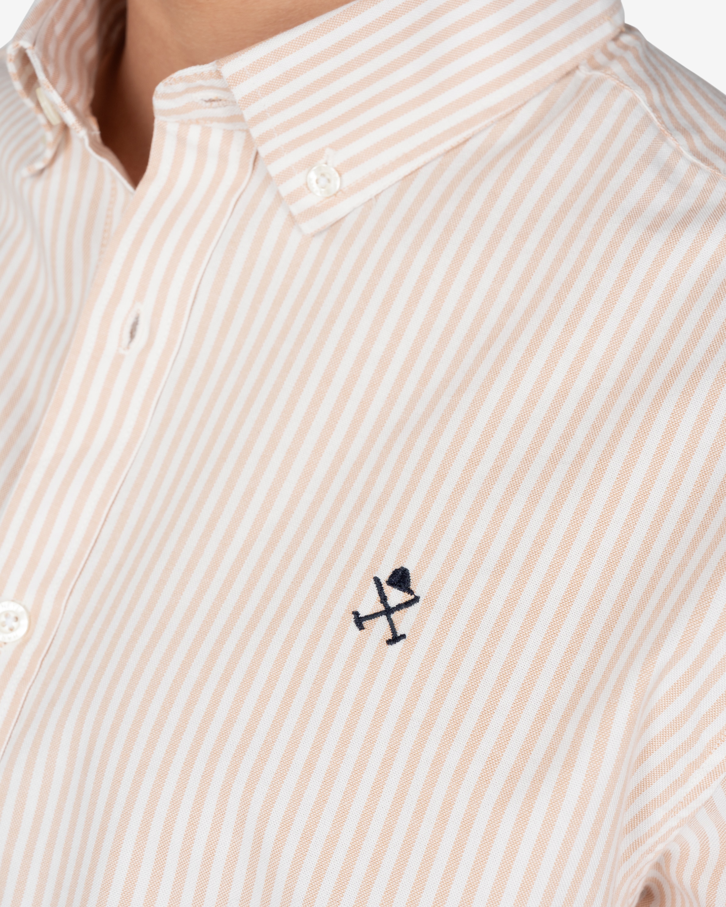 Imagen 4 de Camisa oxford de hombre de rayas - Harper & Neyer - Crudo Crudo
