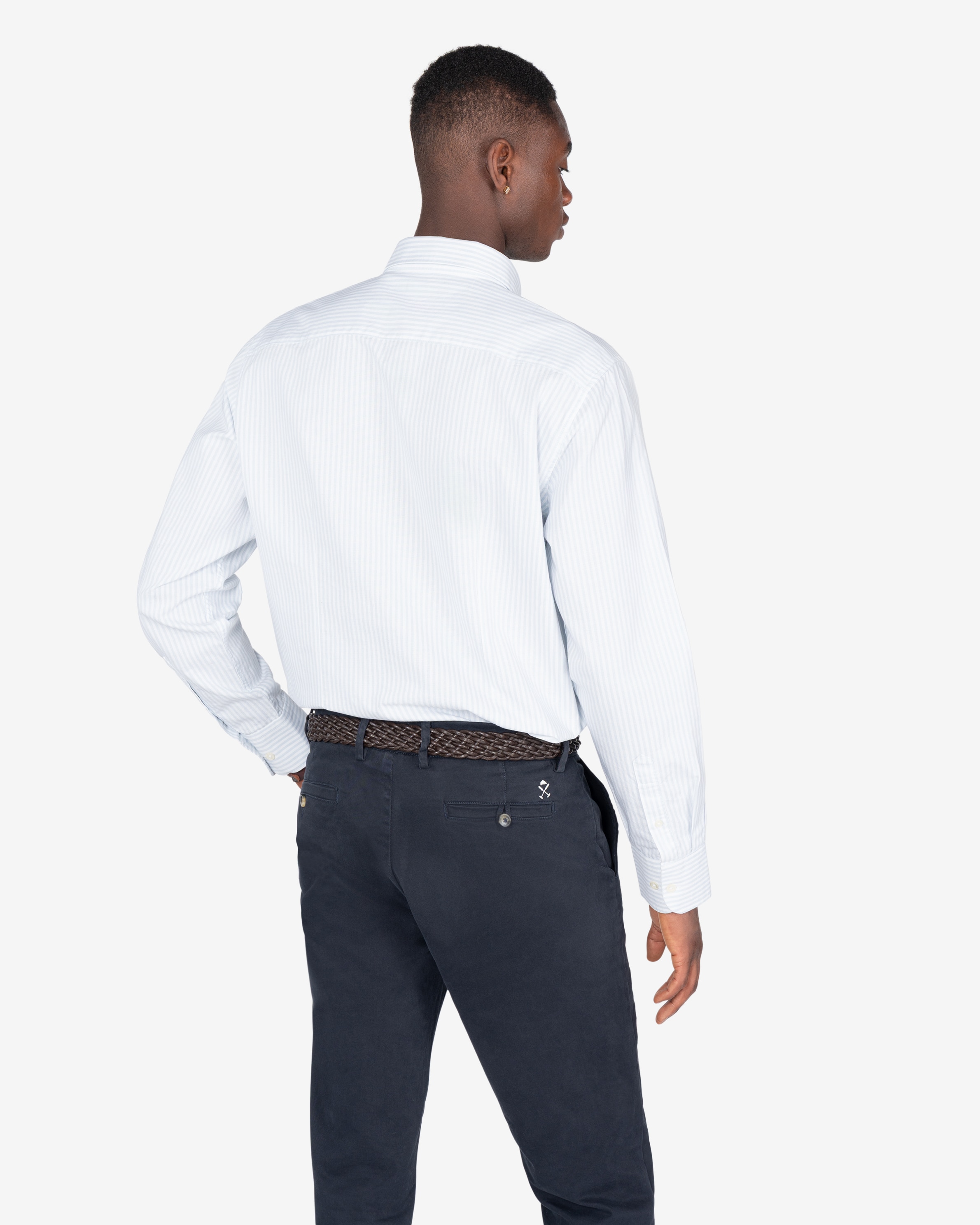 Imagen 2 de Camisa oxford de hombre de rayas - Harper & Neyer - Azul claro Azul claro