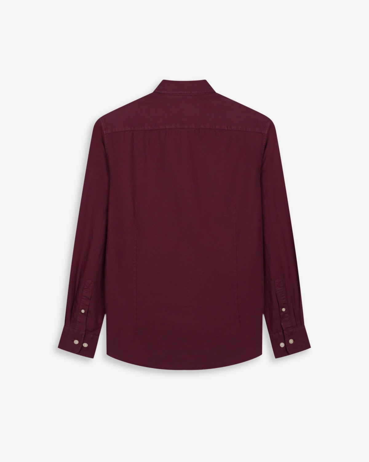 Camisa de hombre manga larga lisa algodón - Harper & Neyer - Burdeos Burdeos-5