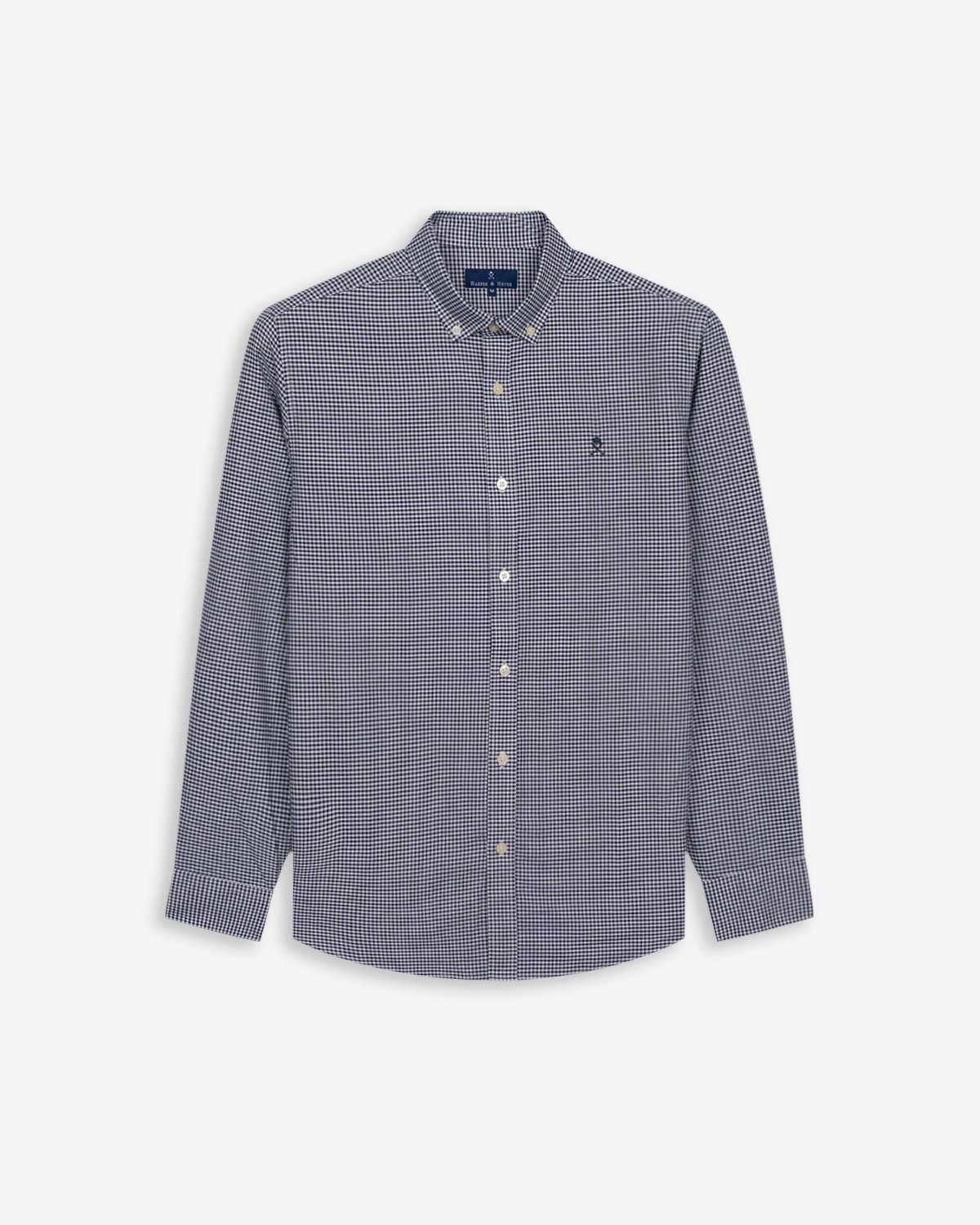 Imagen 6 de Camisa de hombre de cuadros vichy manga larga - Harper & Neyer - Azul marino Azul marino