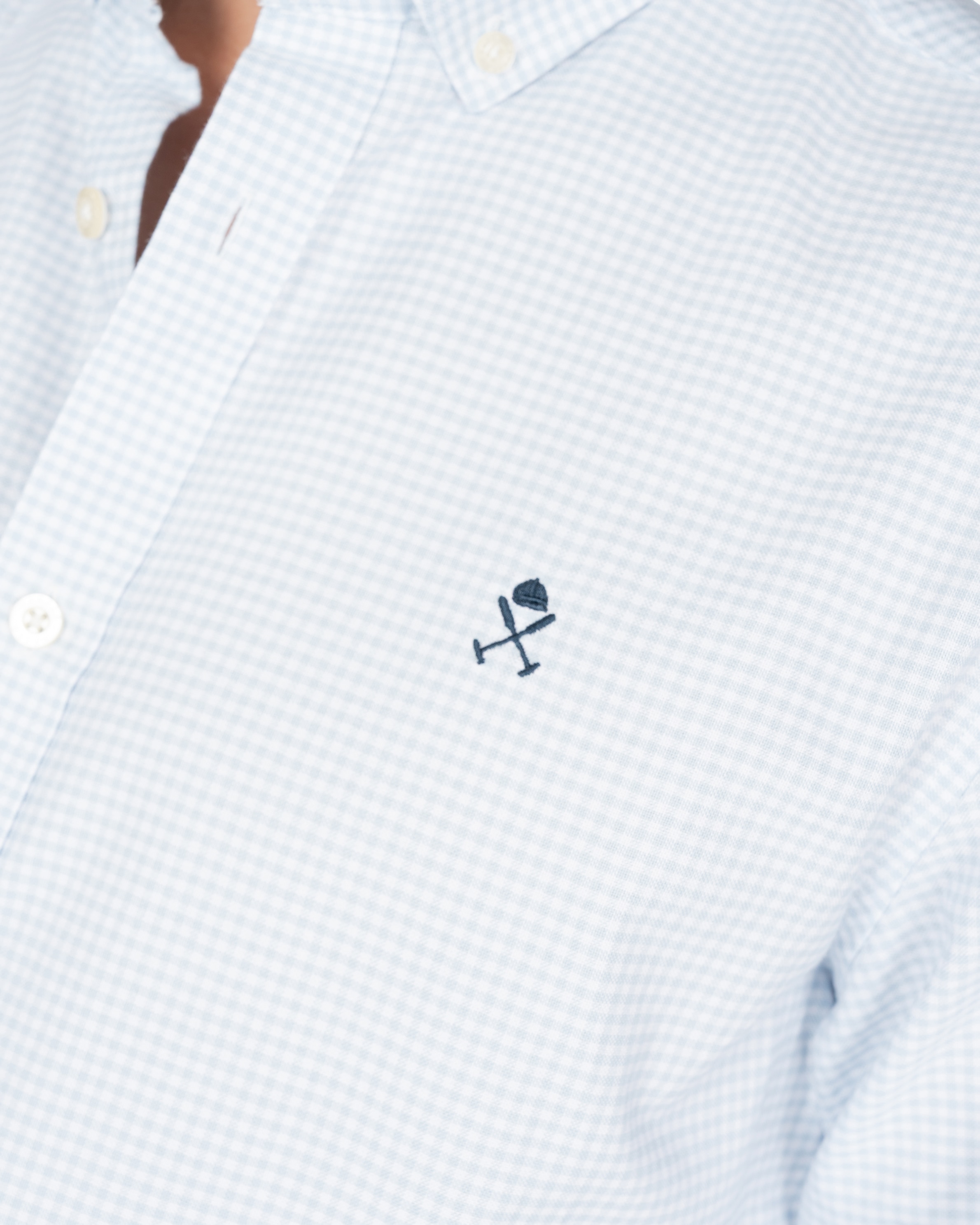 Imagen 4 de Camisa de hombre de cuadros vichy manga larga - Harper & Neyer - Azul claro Azul claro