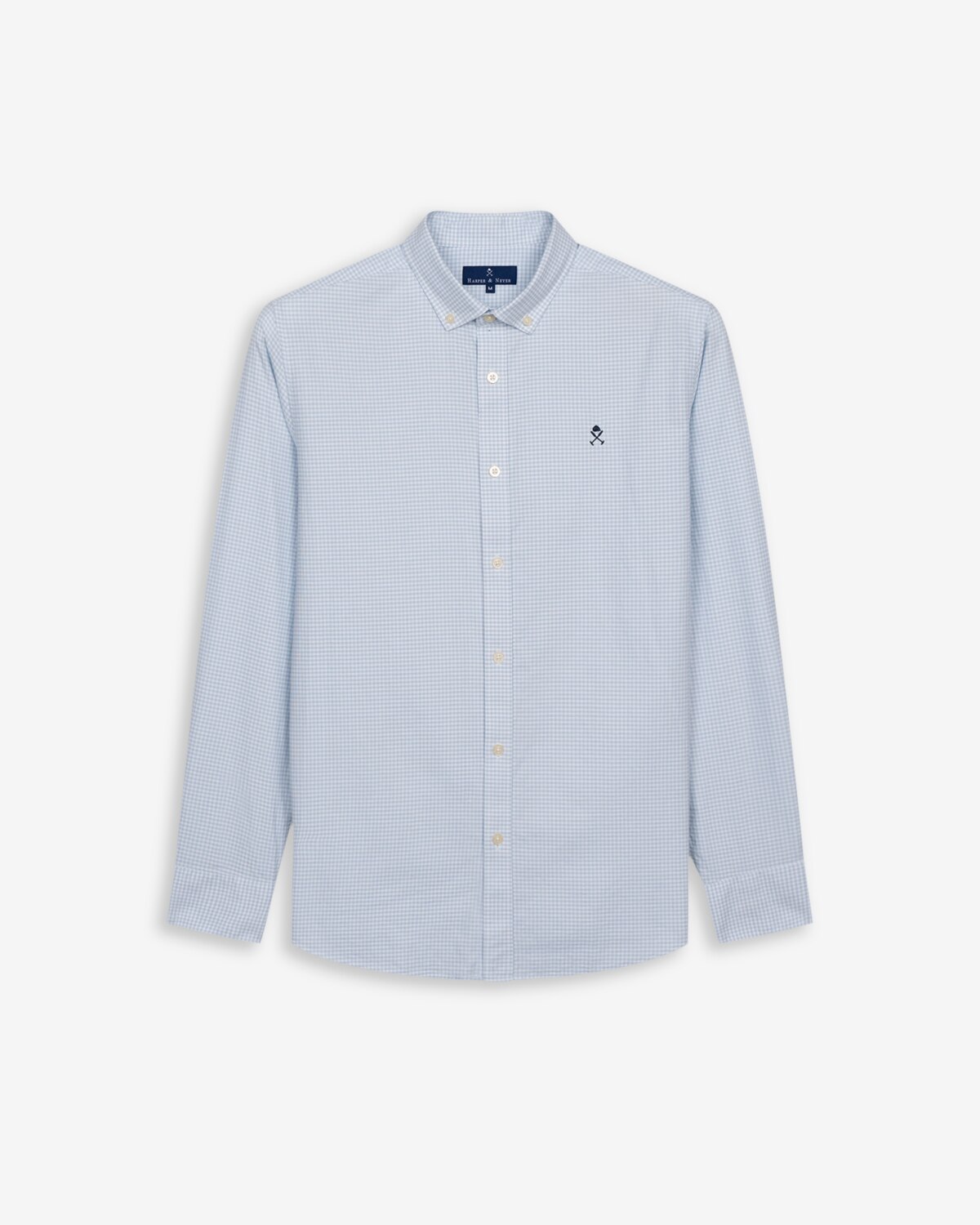 Imagen 6 de Camisa de hombre de cuadros vichy manga larga - Harper & Neyer - Azul claro Azul claro