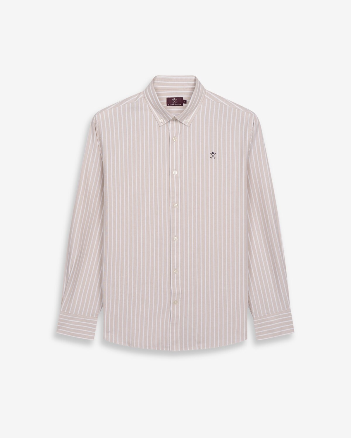 Camisa shoreline elite de algodón a rayas anchas - Harper & Neyer - Crudo Crudo-6