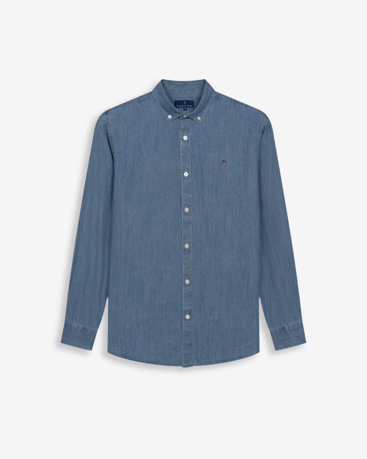 Camisa vaquera de hombre lisa - Harper & Neyer - Azul Azul-6