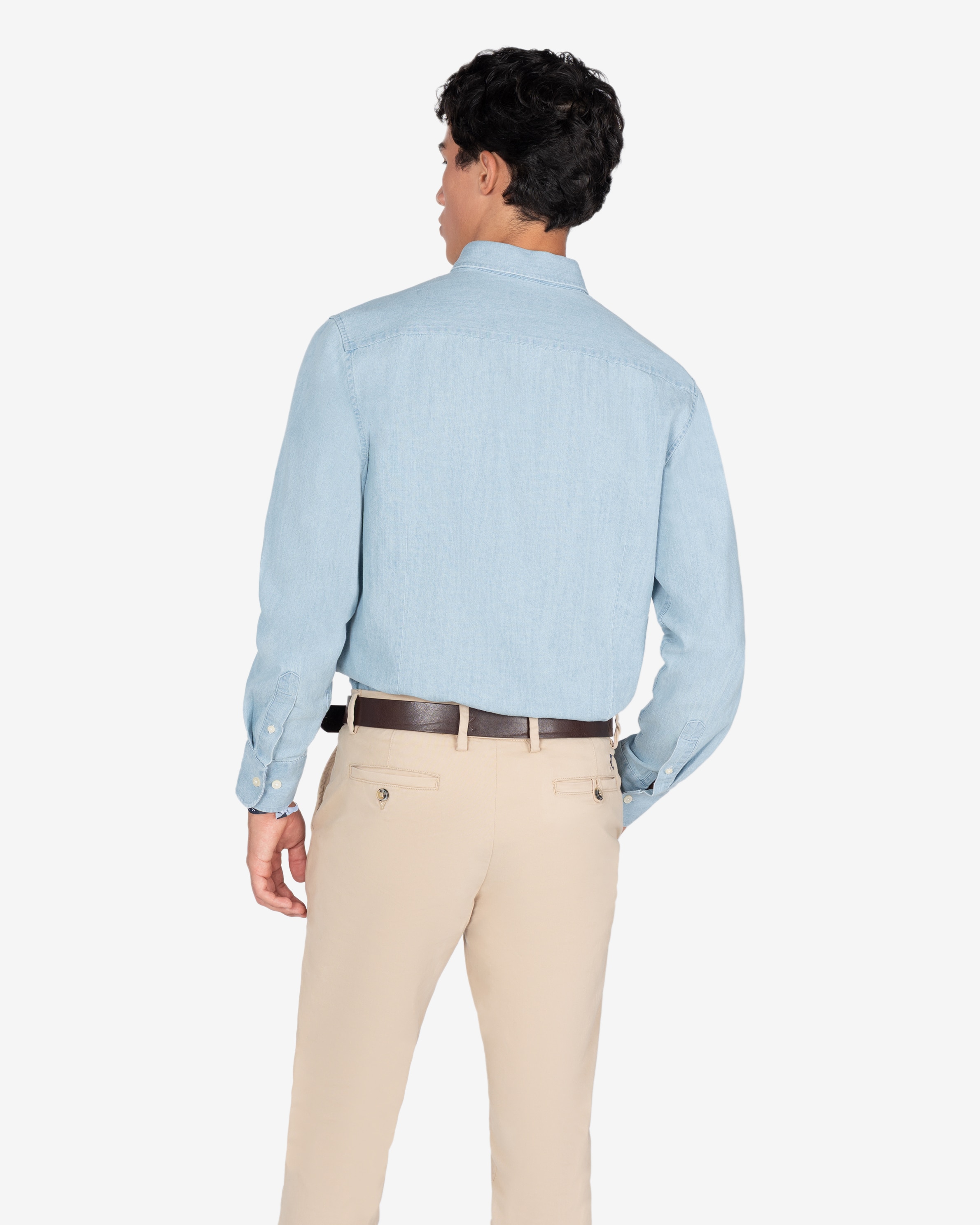 Camisa vaquera de hombre lisa - Harper & Neyer - Azul claro Azul claro-2
