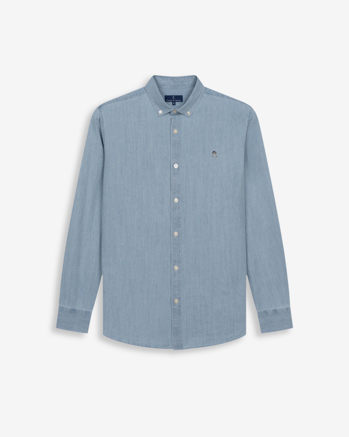 Camisa vaquera de hombre lisa - Harper & Neyer - Azul claro Azul claro-6