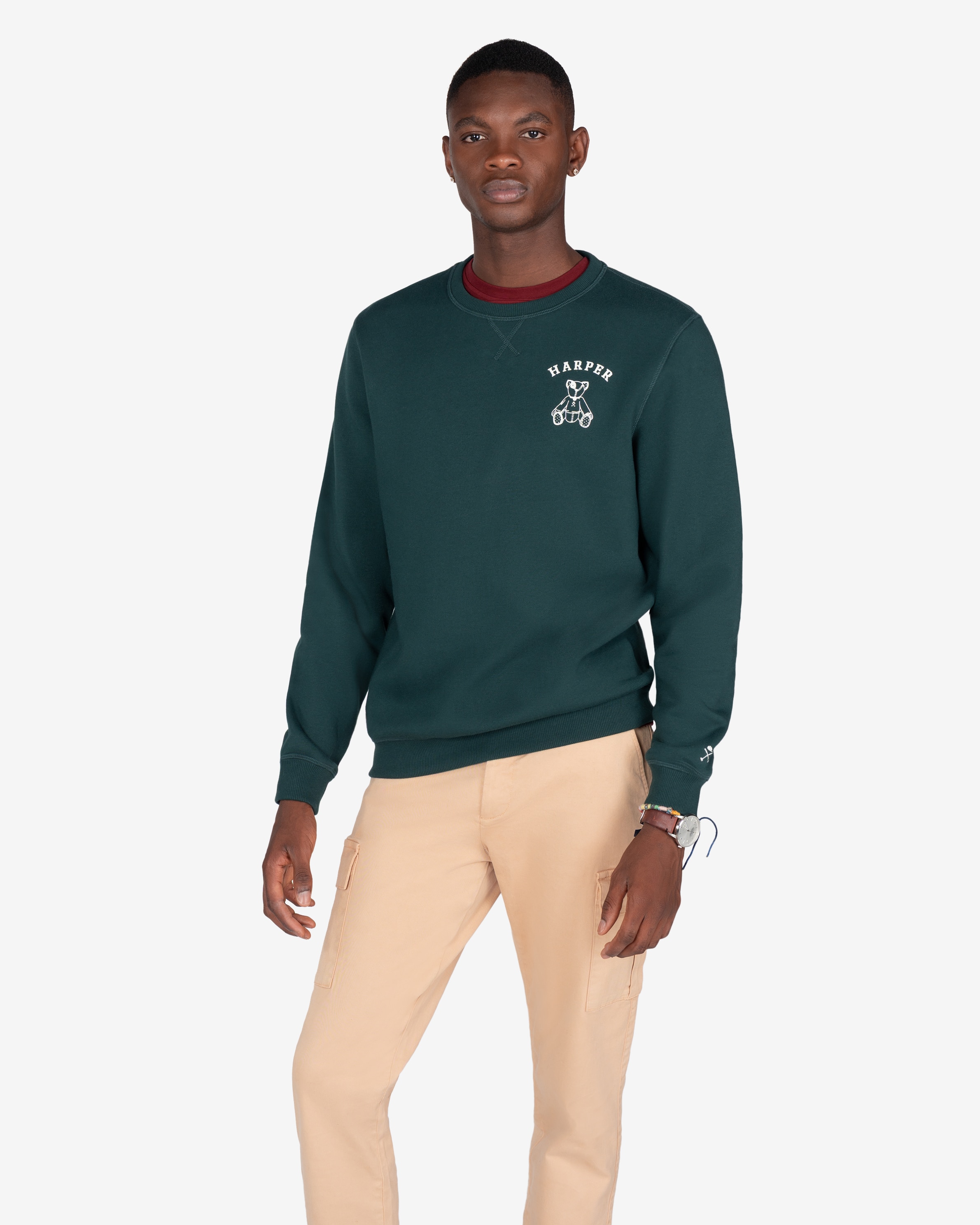Sudadera new england kids - Harper & Neyer - Verde oscuro Verde oscuro-1