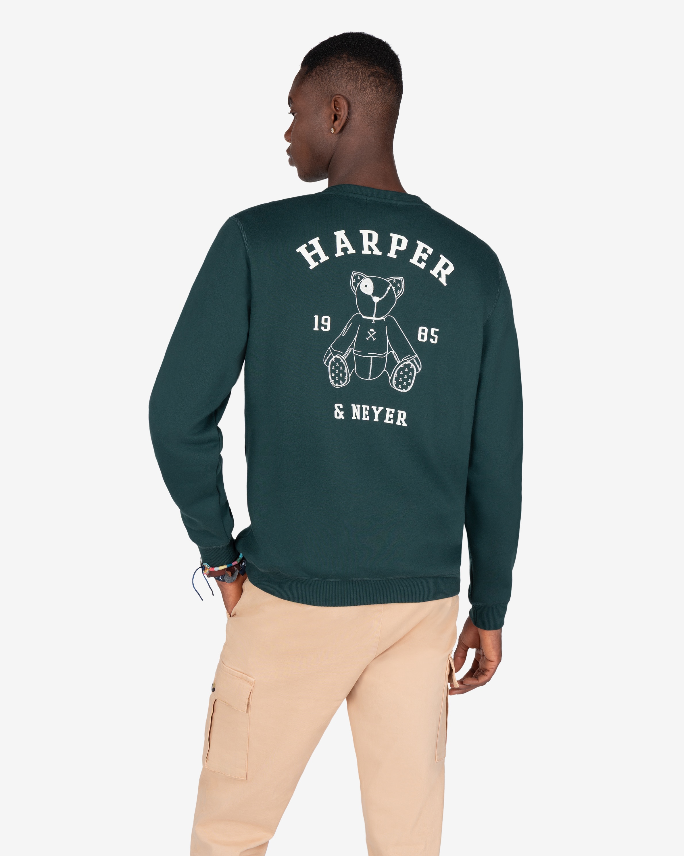 Sudadera new england kids - Harper & Neyer - Verde oscuro Verde oscuro-2
